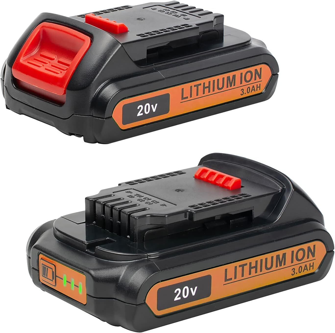 20V 3.0Ah DCB203 Battery For Dewalt DCB200 DCB201 DCB204 DCB206 DCB207 2 Pack