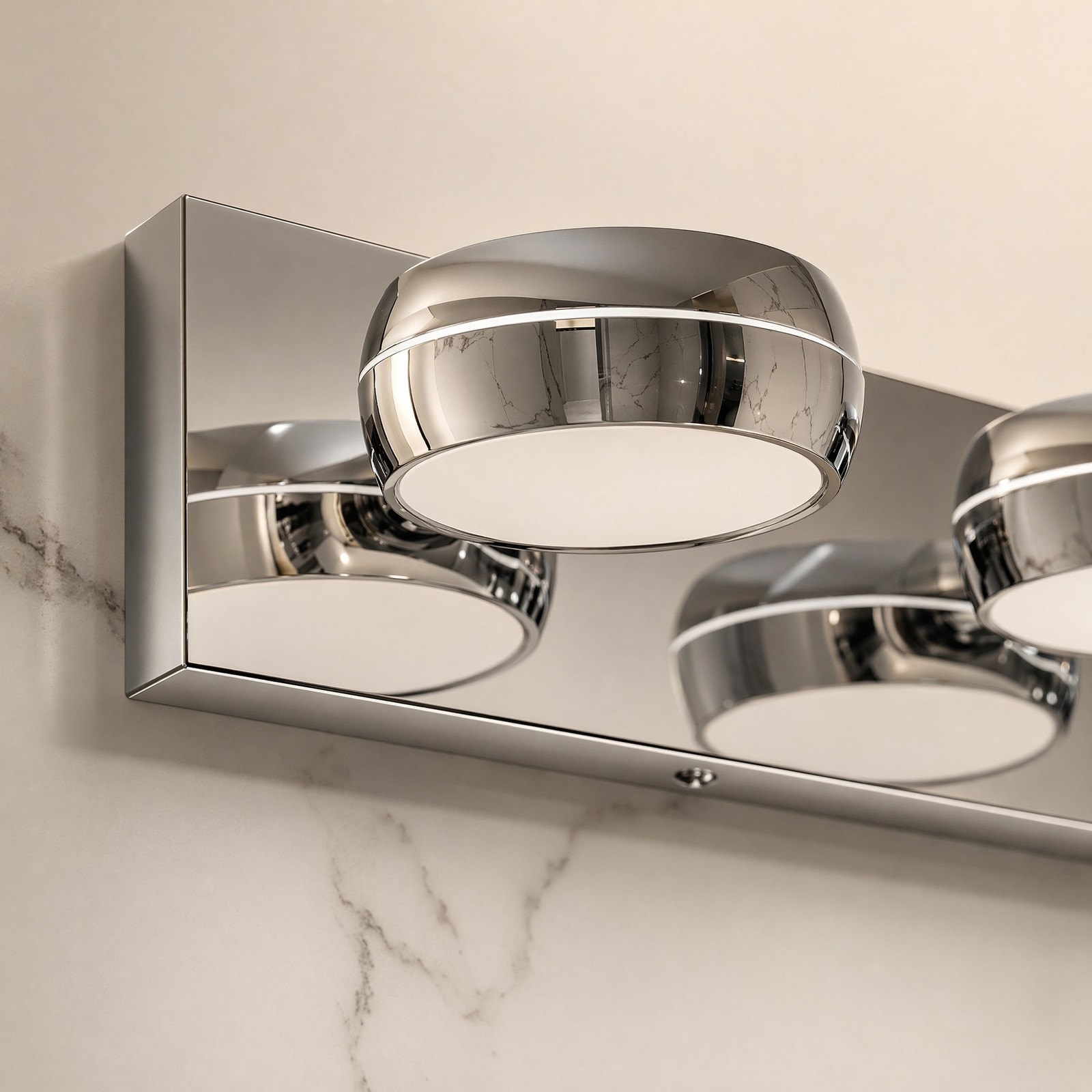 35 in 5 Light Modern Chrome LED Vanity Bathroom Over Mirror Wall Sconce Fixture