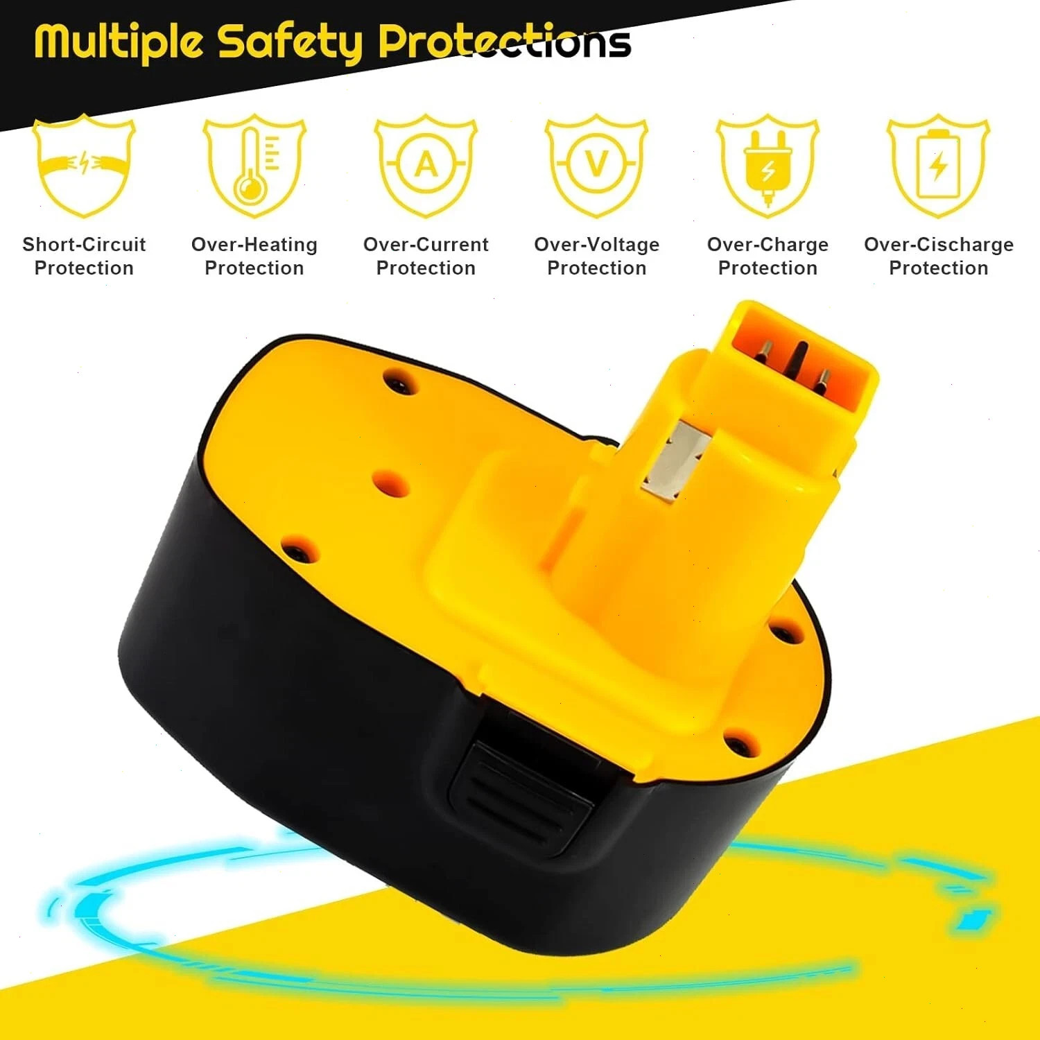 2Pack 14.4 Volt Replacement For DEWALT DC9091 14.4V Battery DW9091 DW9094 DE9091