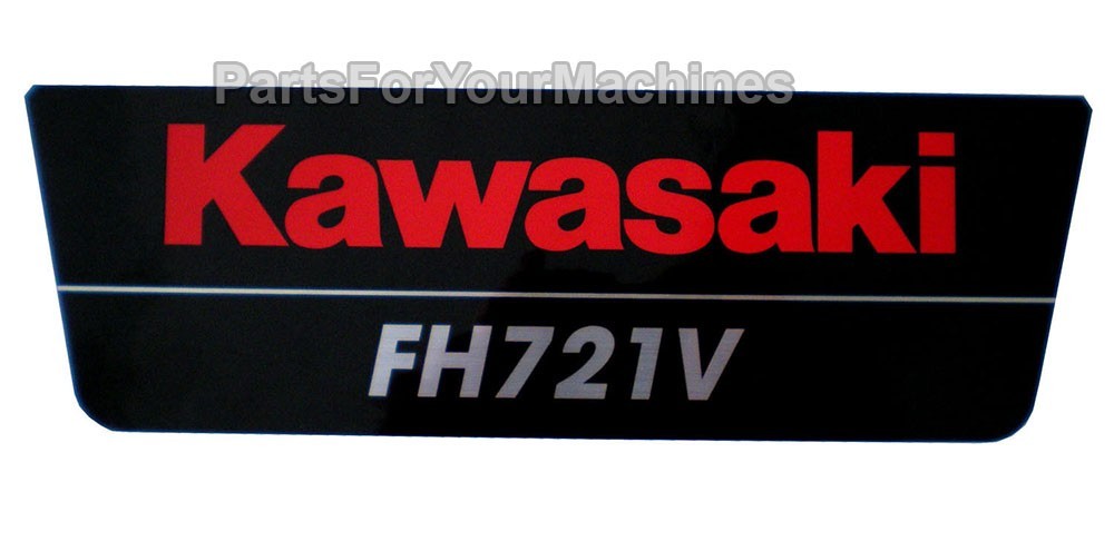 OEM DECAL, BRAND STICKER FOR FH721V, 25HP KAWASAKI ENGINES, NEW & SHINY, 12C37