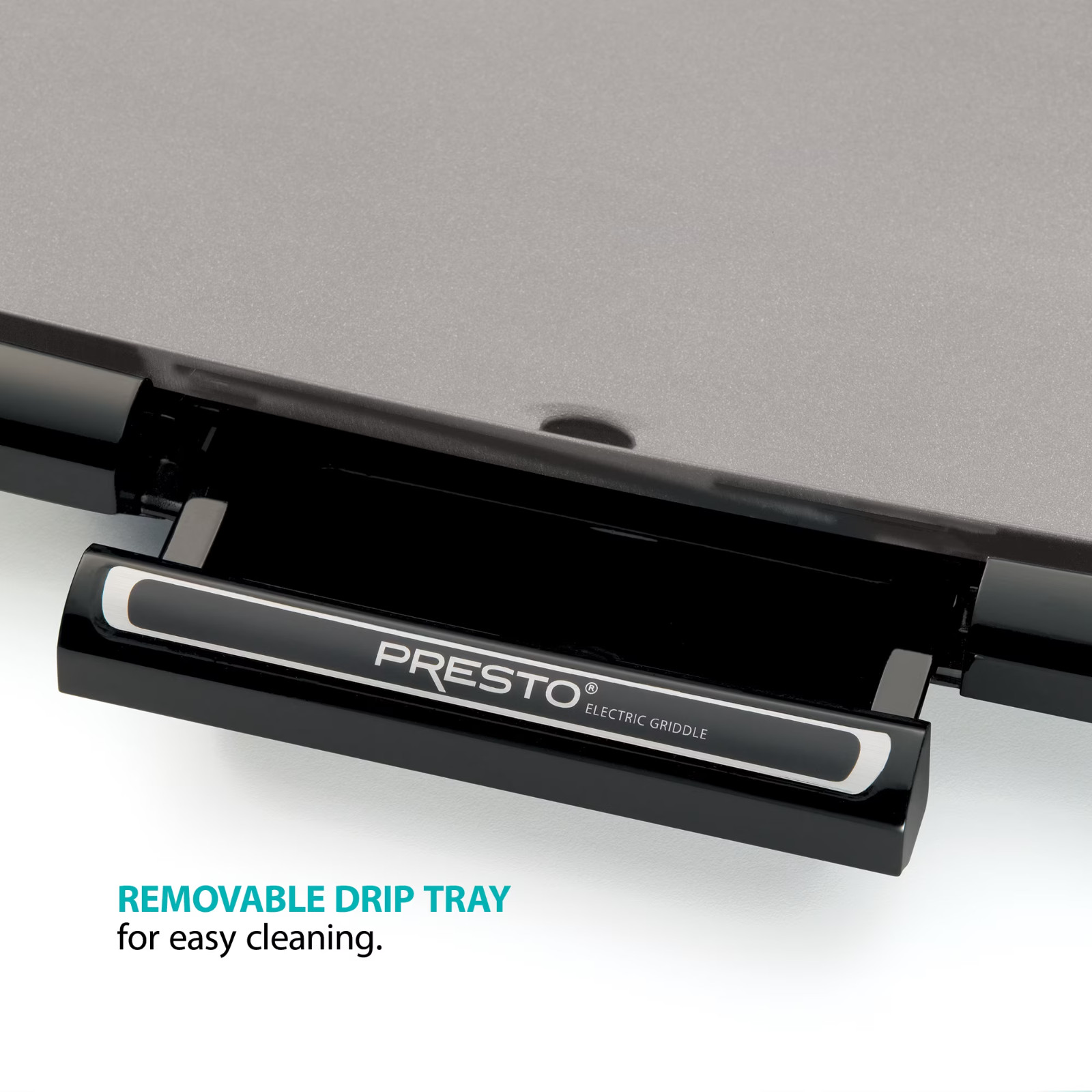 Presto Ceramic Electric Griddle/Warmer Plus, Black 07024, Dishwasher Safe Parts