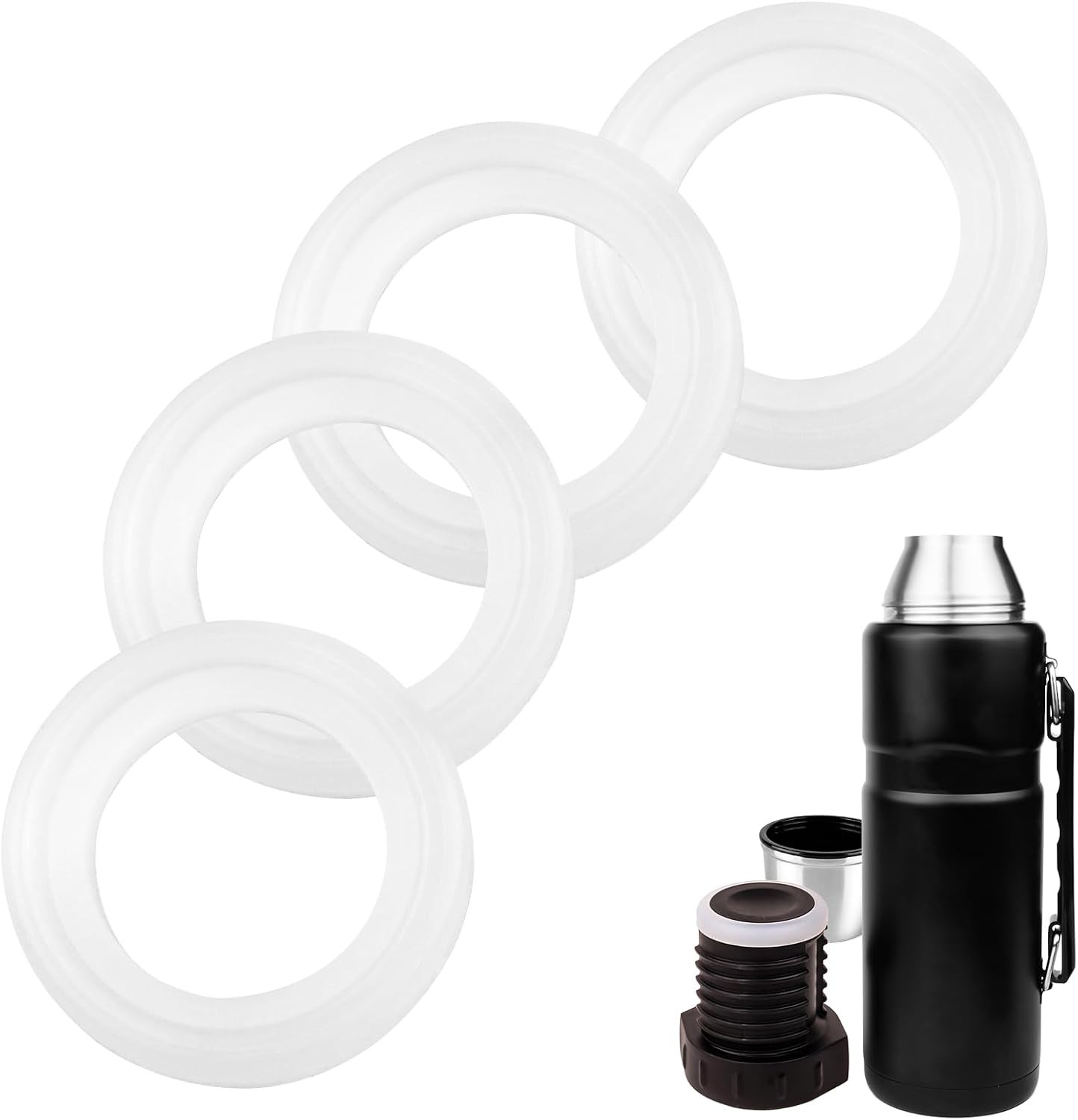 Replacement Silicone Gaskets Compatible with THERMOS Stainless King Vacuum-Insul