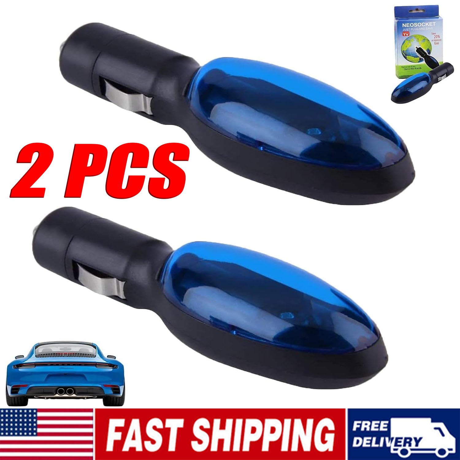 2pcs Gas Fuel Sync Farther,Save More Fuel Instantly,Automotive Spill Save US New