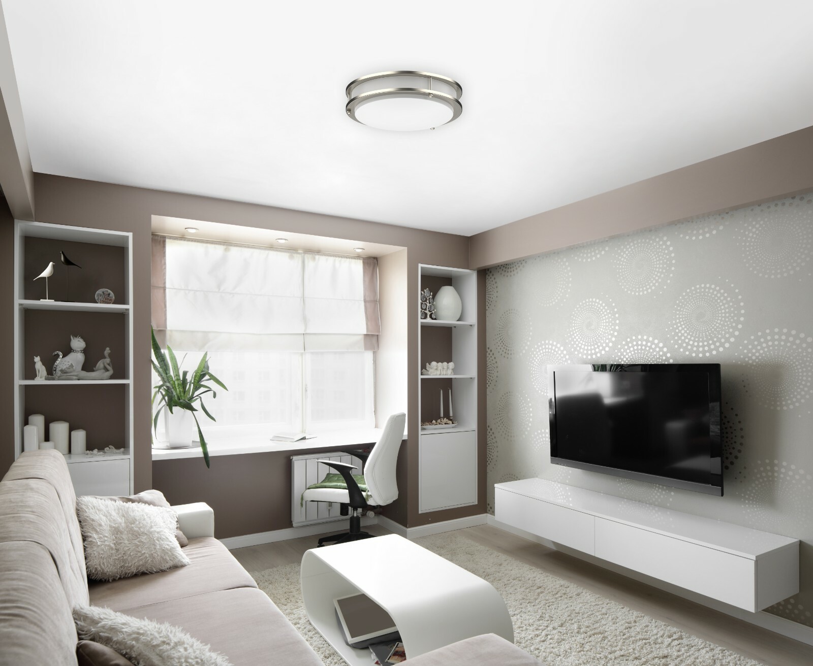 2-PACK LED Flush Mount Dimmable Ceiling Light 4000K Daylight 10″/12″/14