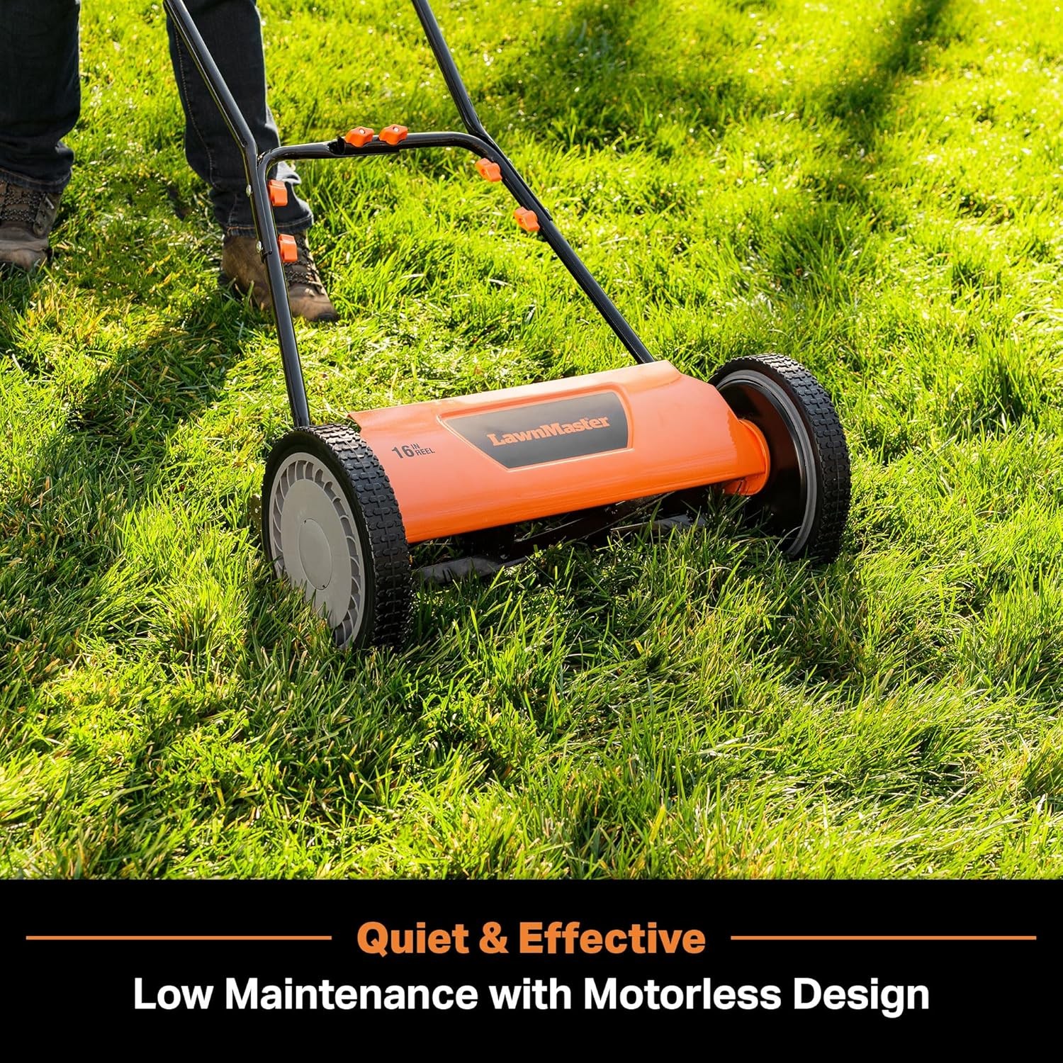LawnMaster LMRM1602 Push Reel Lawn Mower 16-Inch 5-Blade