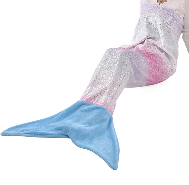 Mermaid Tail Blanket for Kids Teens Adults,Plush Soft Flannel Fleece,25”x60”,NEW