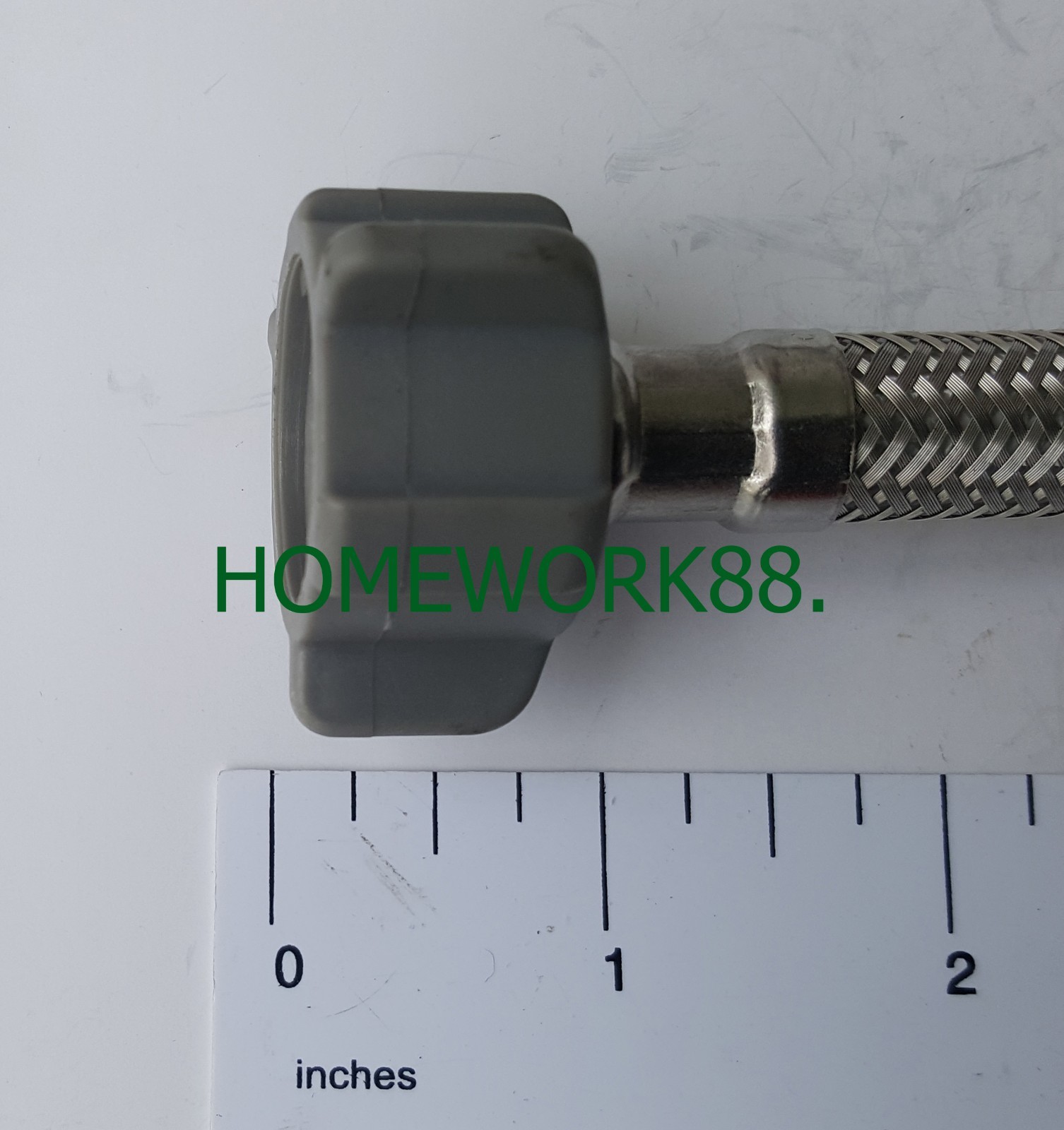 1-70) 12″ LONG 3/8″ COMP X 7/8″ BC LEAD FREE BRAIDED STAINLESS STEEL TOILET HOSE