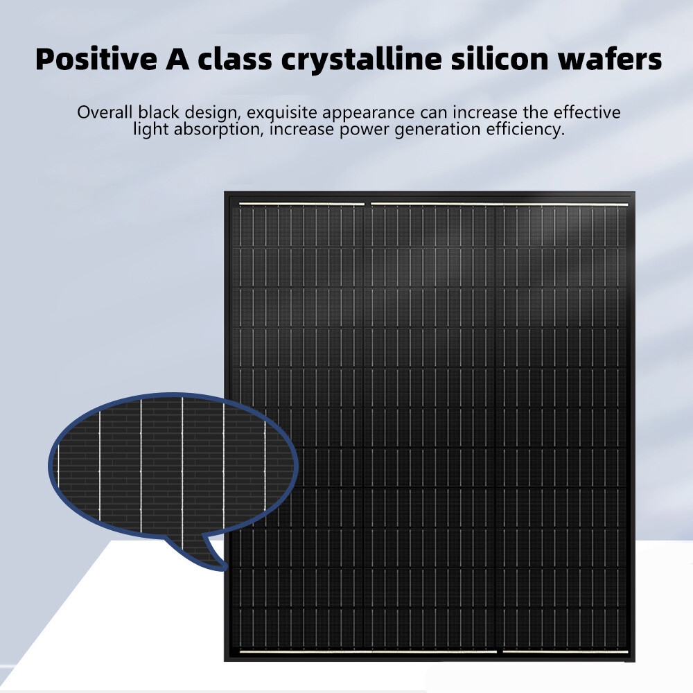 100W 200W Watt Monocrystalline Solar Panel High Efficiency PV 12V For Home RV