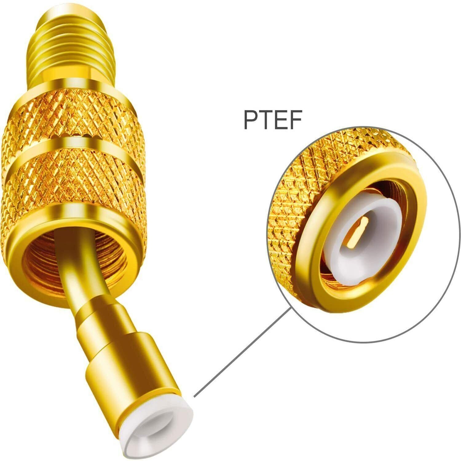 2* R410A Charging Vacuum Port Adapter Split Air Conditioner Brass Converter b