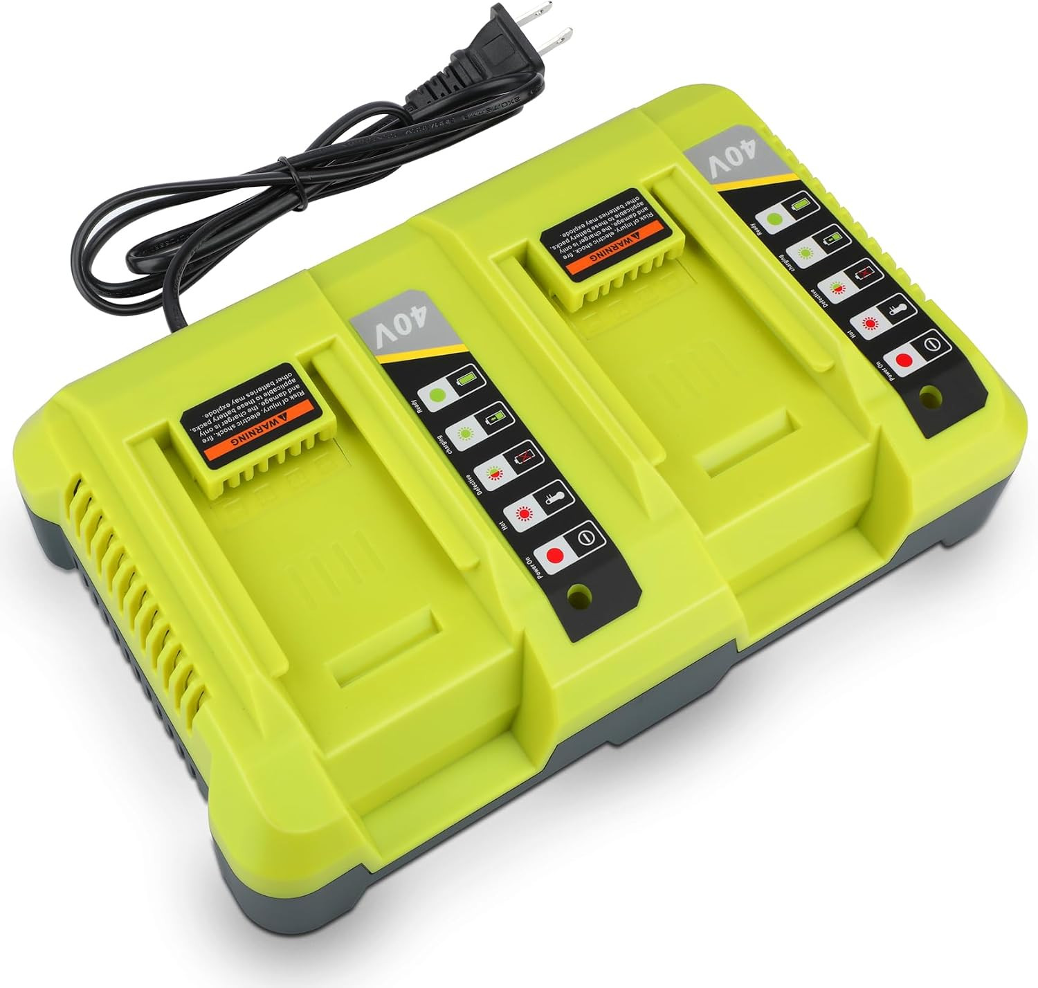 Dual OP401 Charger for Ryobi 40V Battery with Fast Charging Station | Replacemen