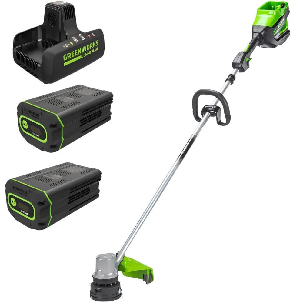 Greenworks 82V 16 Inch Brushless String Trimmer 1.5Kw Kit With Two 2.5 Ah