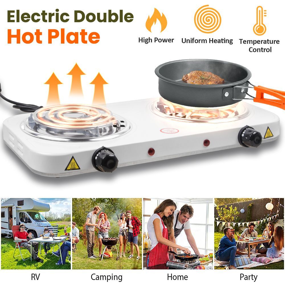 Portable Electric Single Double Burner Stove Hot Plate 1kw 2000W Cooktop Cooking