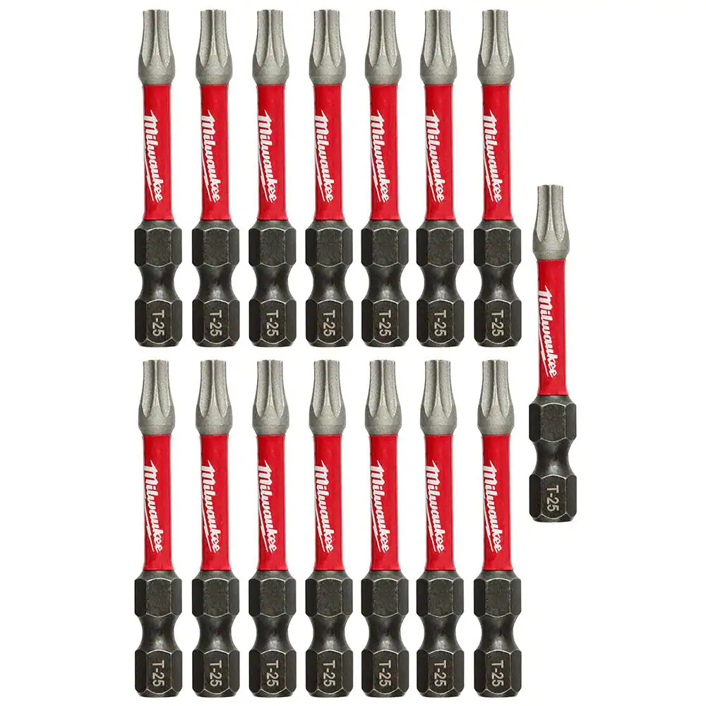 SHOCKWAVE Impact Duty 2 In. T25 Torx Alloy Steel Screw Driver Bit (15-Pack)