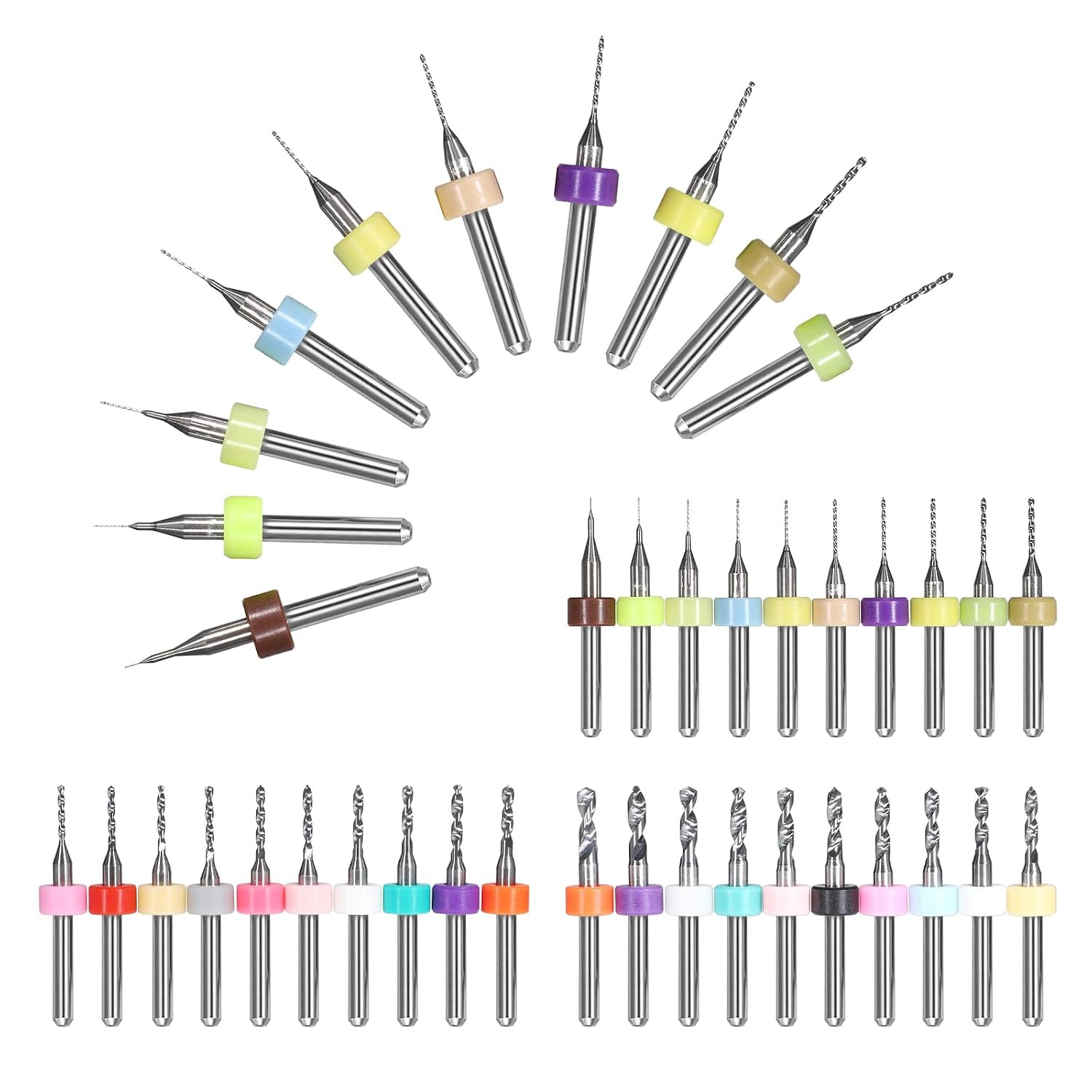 40PCS PCB Drill Bits from 0.1mm-3.0mm Micro Drill Bits Set | Spiral Flute Car…