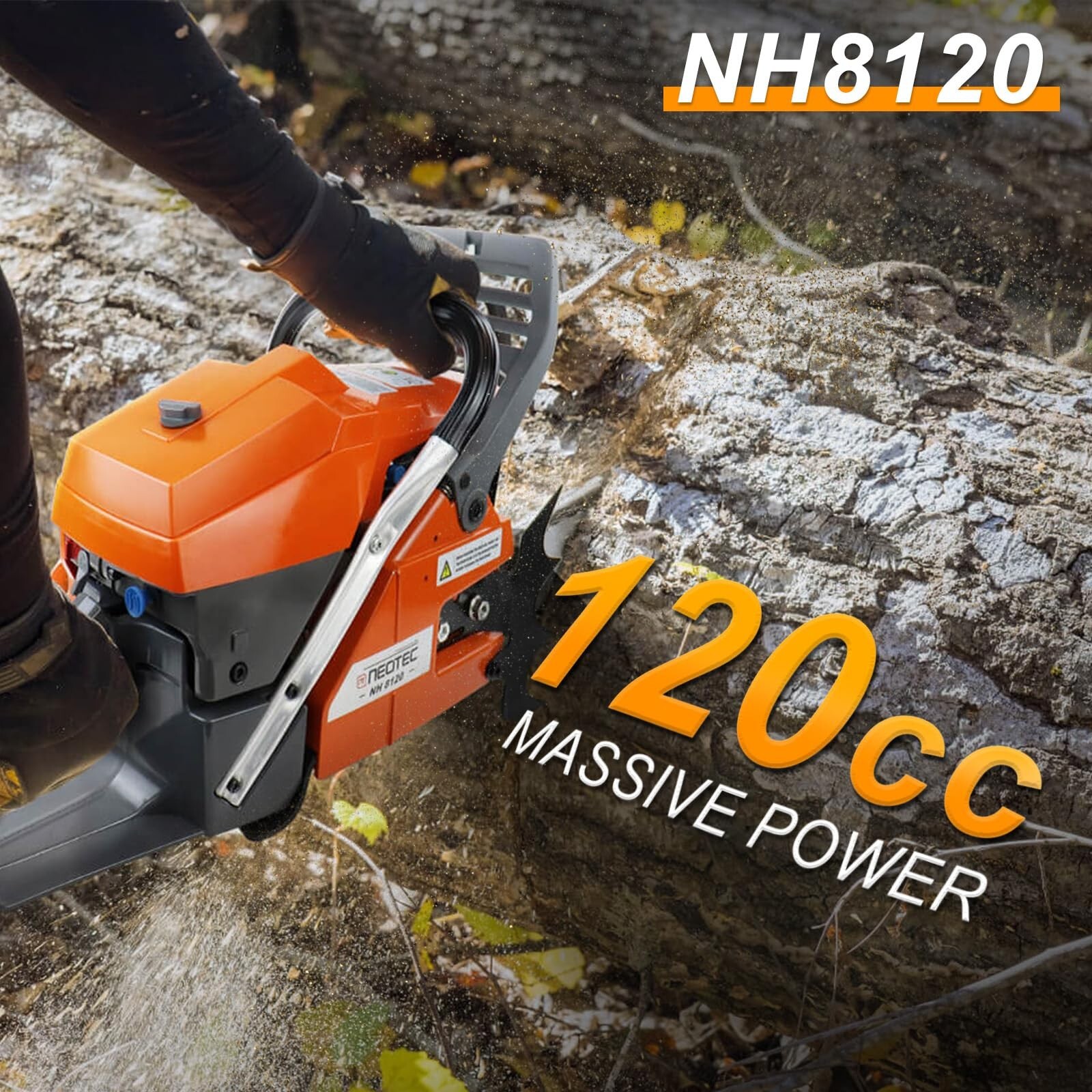 120cc Gas Chainsaw with 24” Bar Chain Compatible with Husqvarna 3120 XP Milling