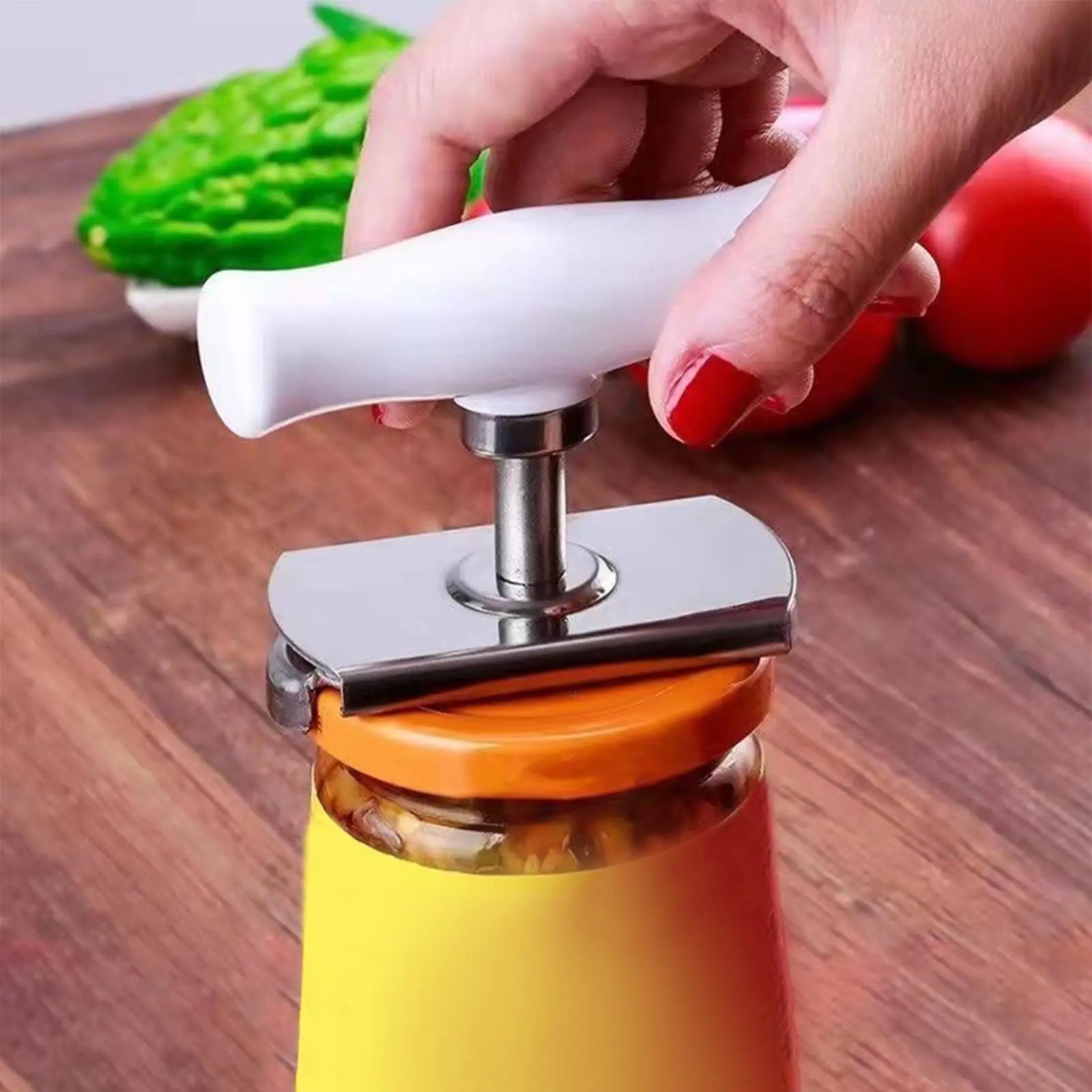 Adjustable Can Opener Jar Lid Bottle Remover Tool Stainless Steel Twist Off Grip