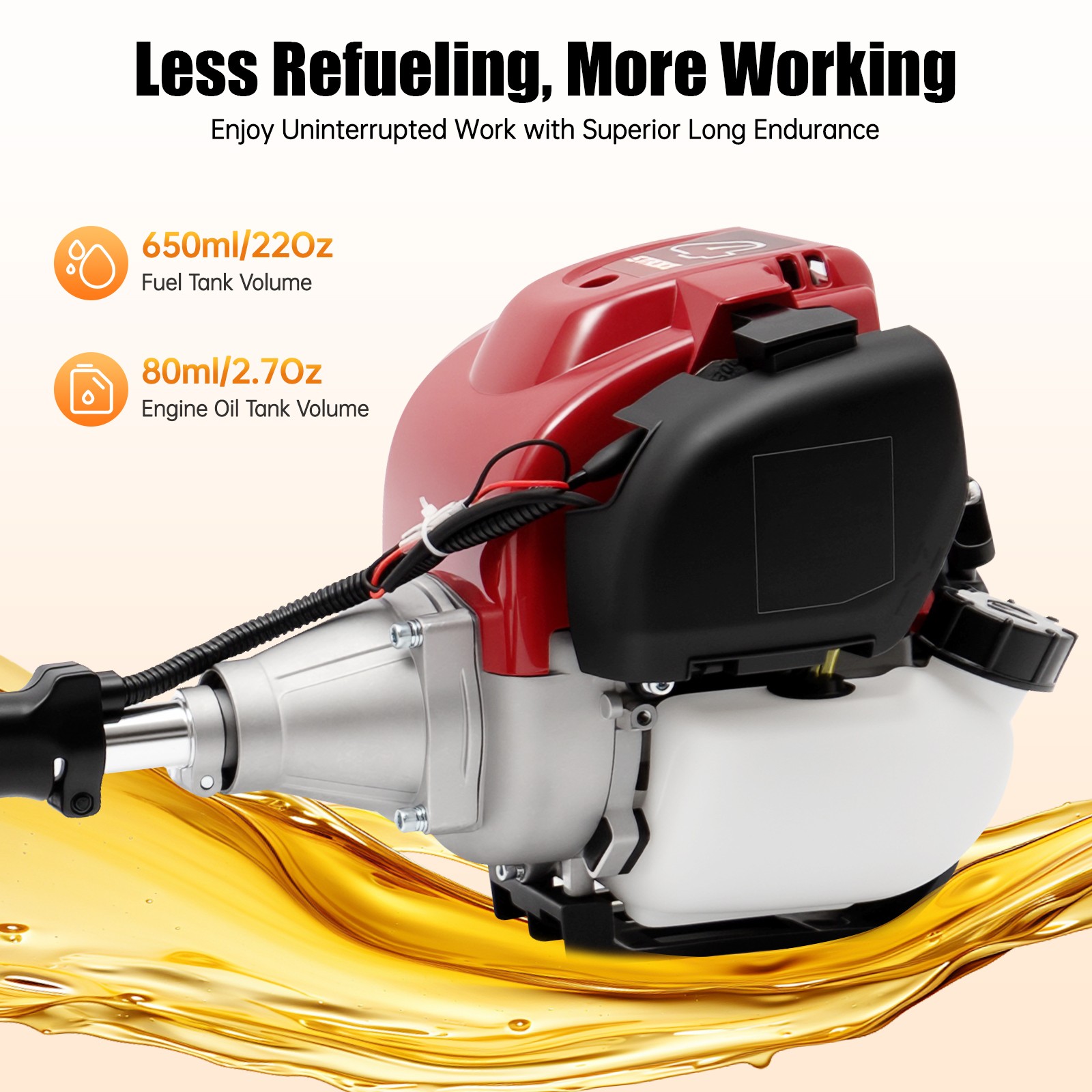35.88CC 4 Stroke Gas String Weed Trimmer Weed Eater Weed Wacker Grass Cutter