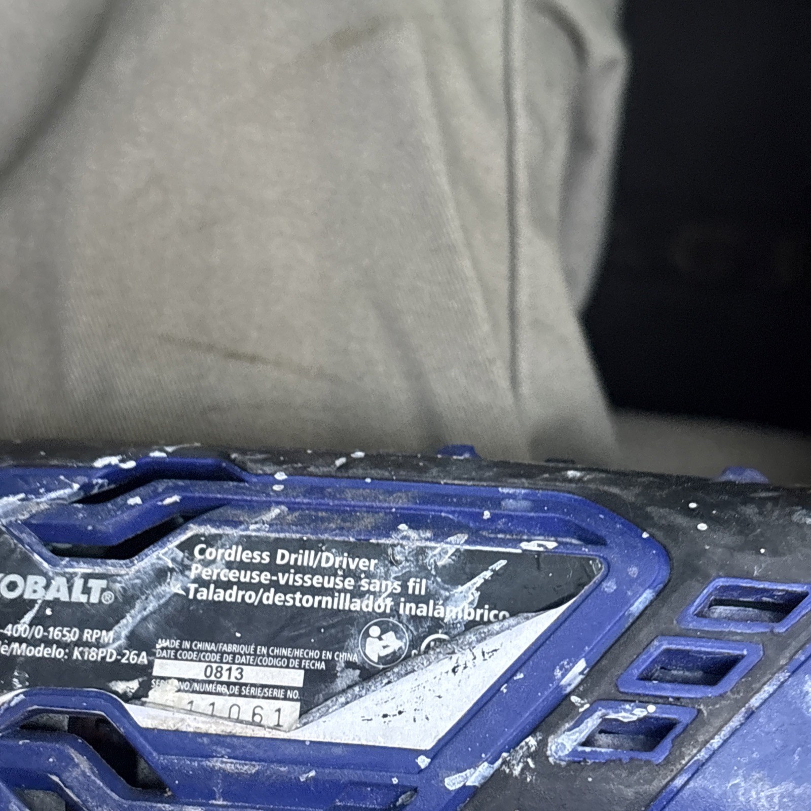 Kobalt 18V DRILL/DRIVER With 1.3 AH Battery. Tested And Working