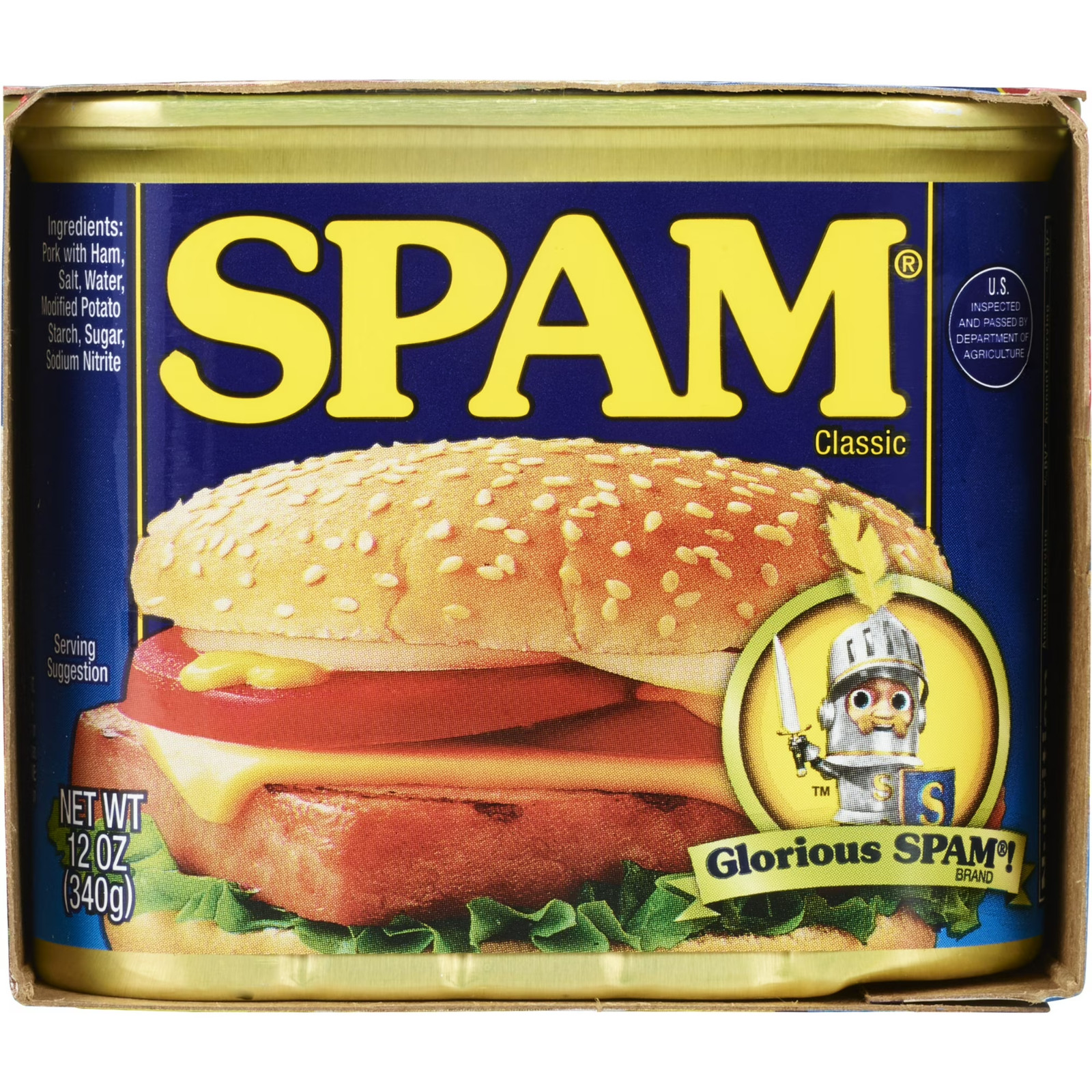SPAM Classic Canned Meats, 12 oz Aluminum Can (2 Pack)