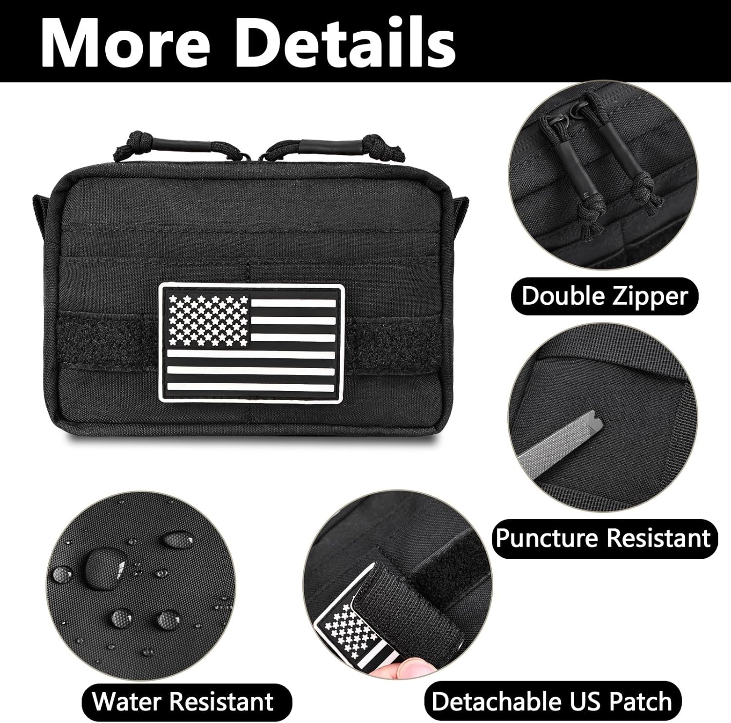 Men’s EDC Belt Pouch Organizer Phone Holder Nylon Waist Bag For 6.7 in Phone
