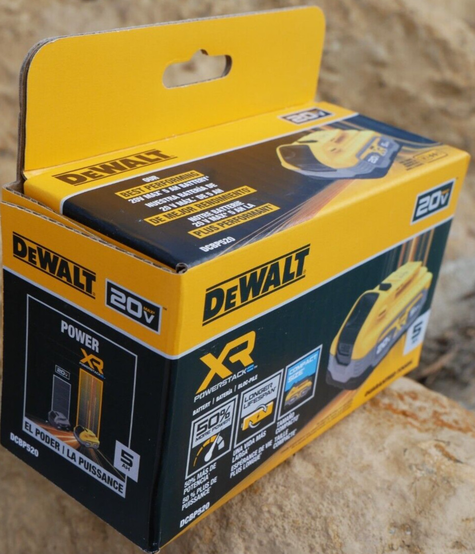 DeWALT DCBP520 POWERSTACK 20V Lith-Ion 5.0Ah Battery ✅ NEW ✅