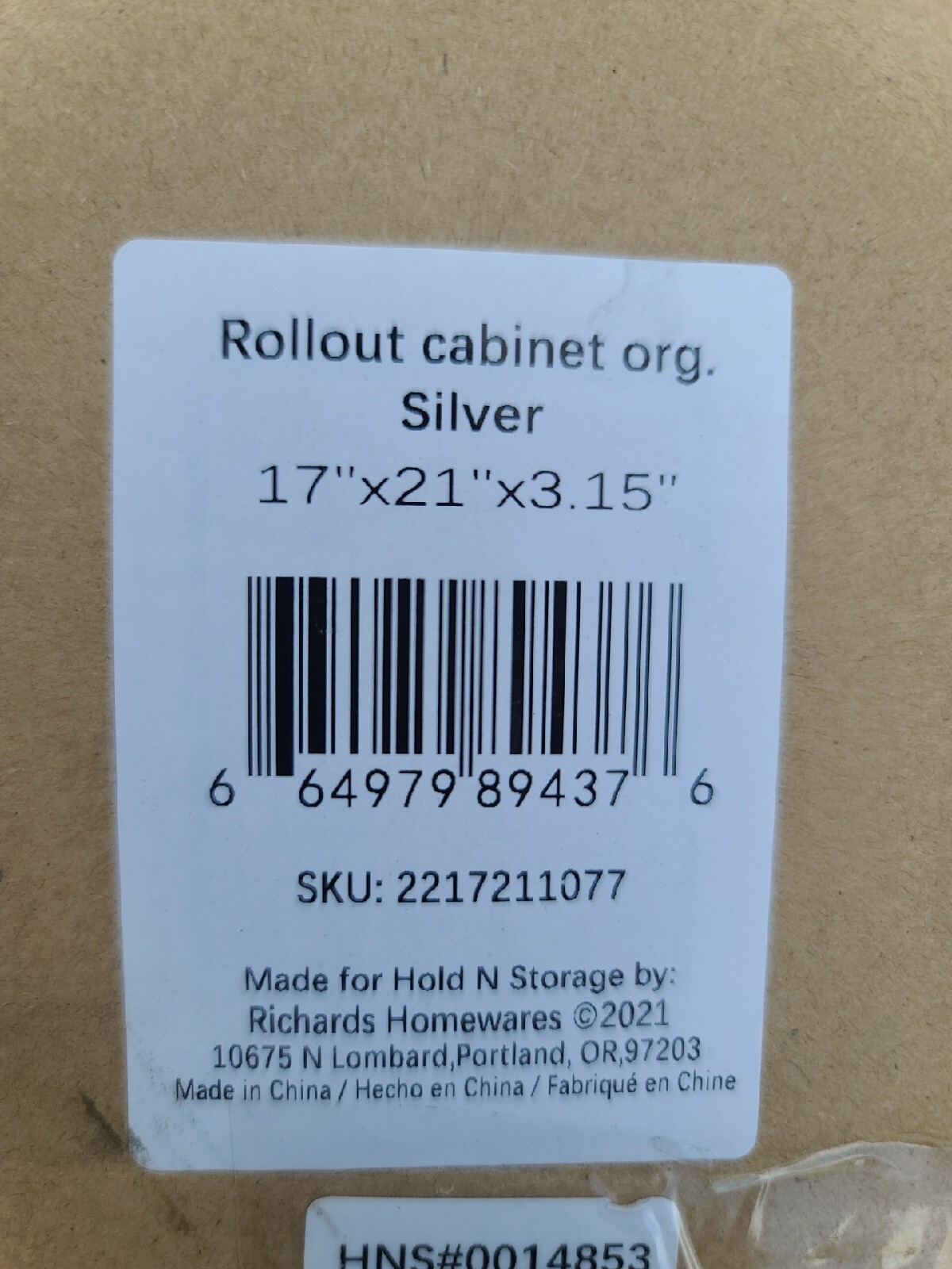 Hold N’ Storage Pull Out Cabinet Organizer, Heavy Duty -5 Year Limited Warranty