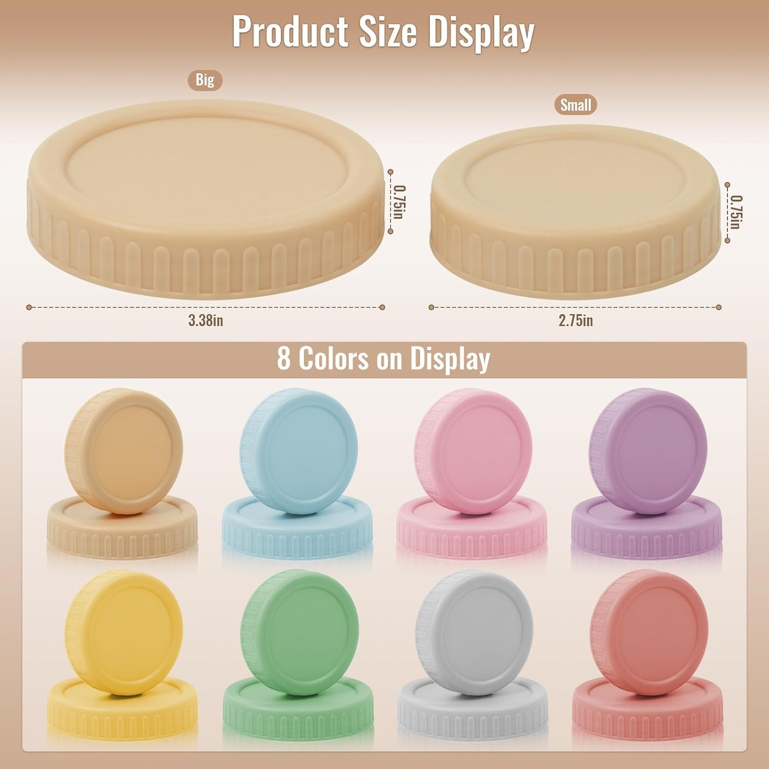 16 Pack Mason Jar Lids – 8 Wide Mouth & 8 Regular Mouth Jar Lids, Leak Proof