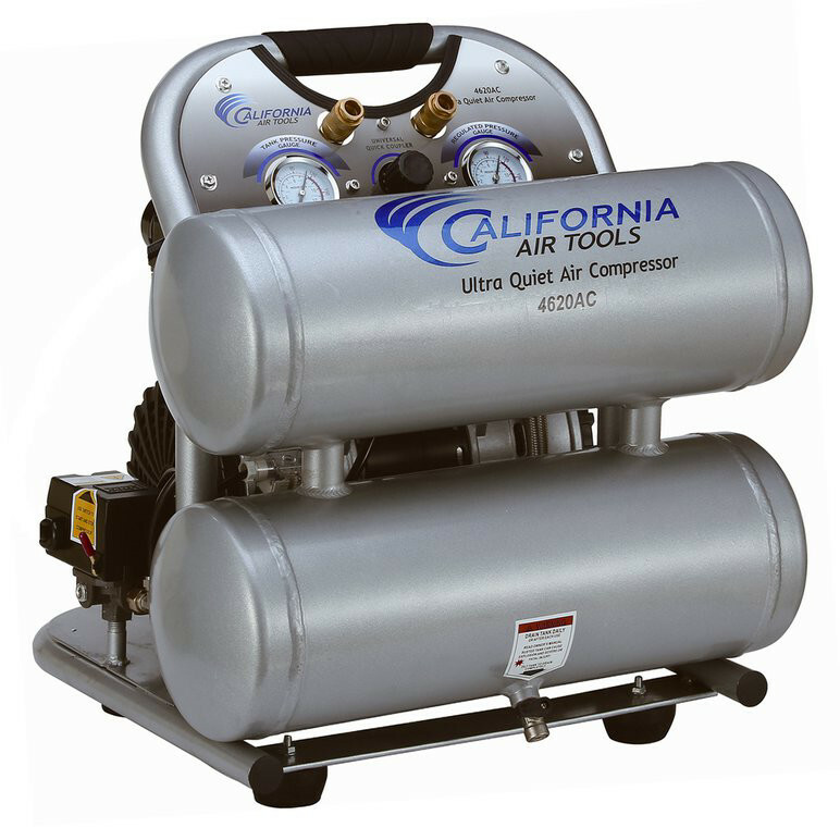 California Air Tools 4620AC 2HP 4.6gal Quiet & Oil-Free Alum Air Compressor New