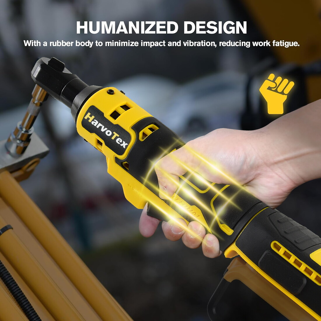 Brushless Cordless Electric Ratchet Wrench 3/8″ for Dewalt 20V Li-Ion Battery