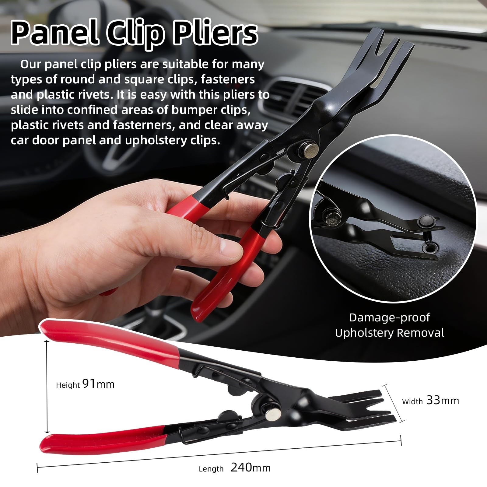 10 Electrical Disconnect Pliers Set for Cars, Automotive Connector Tools