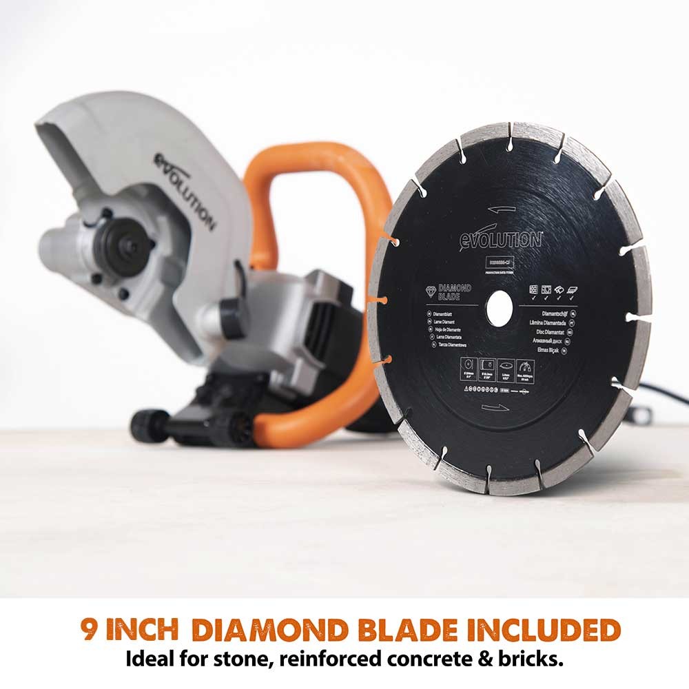 Evolution R230DCT: 9 in. Electric Concrete Cut-Off Saw with 9 in. Diamond Blade