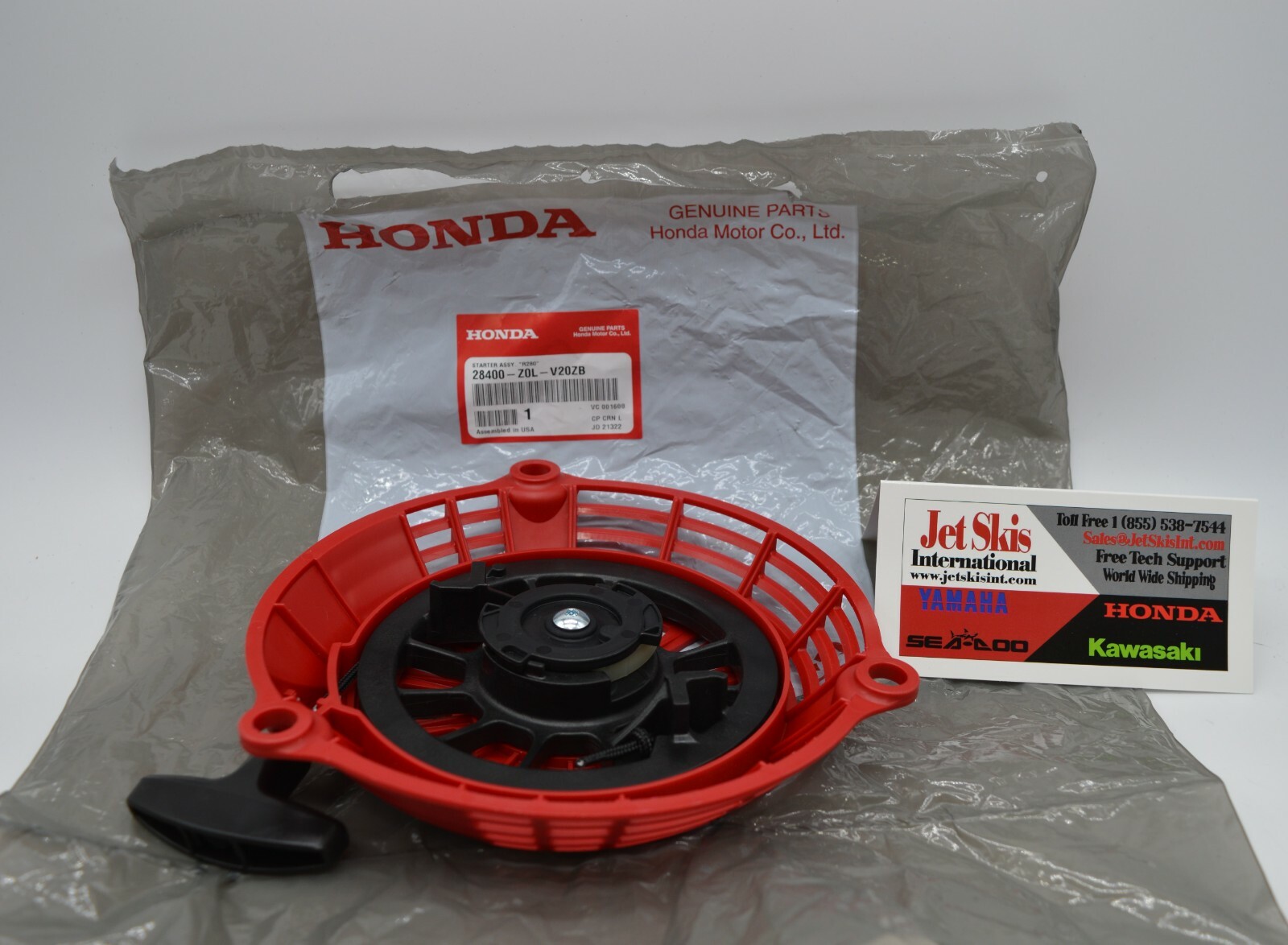 Genuine OEM Honda 28400-Z0L-V20ZB Recoil Starter Assembly Red Fits GCV160