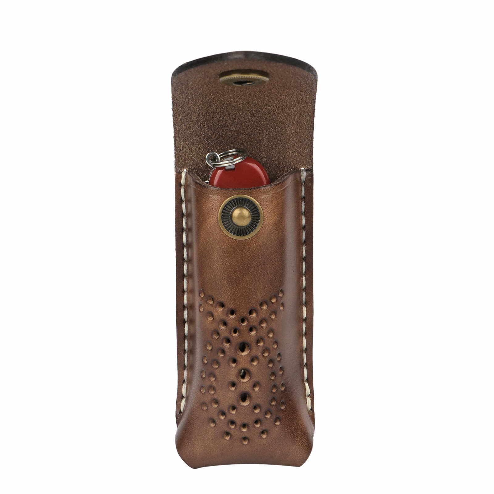 TOURBON Leather 3.5in Folding Blade Knife Sheath Knives Case Belt Pouch Holster