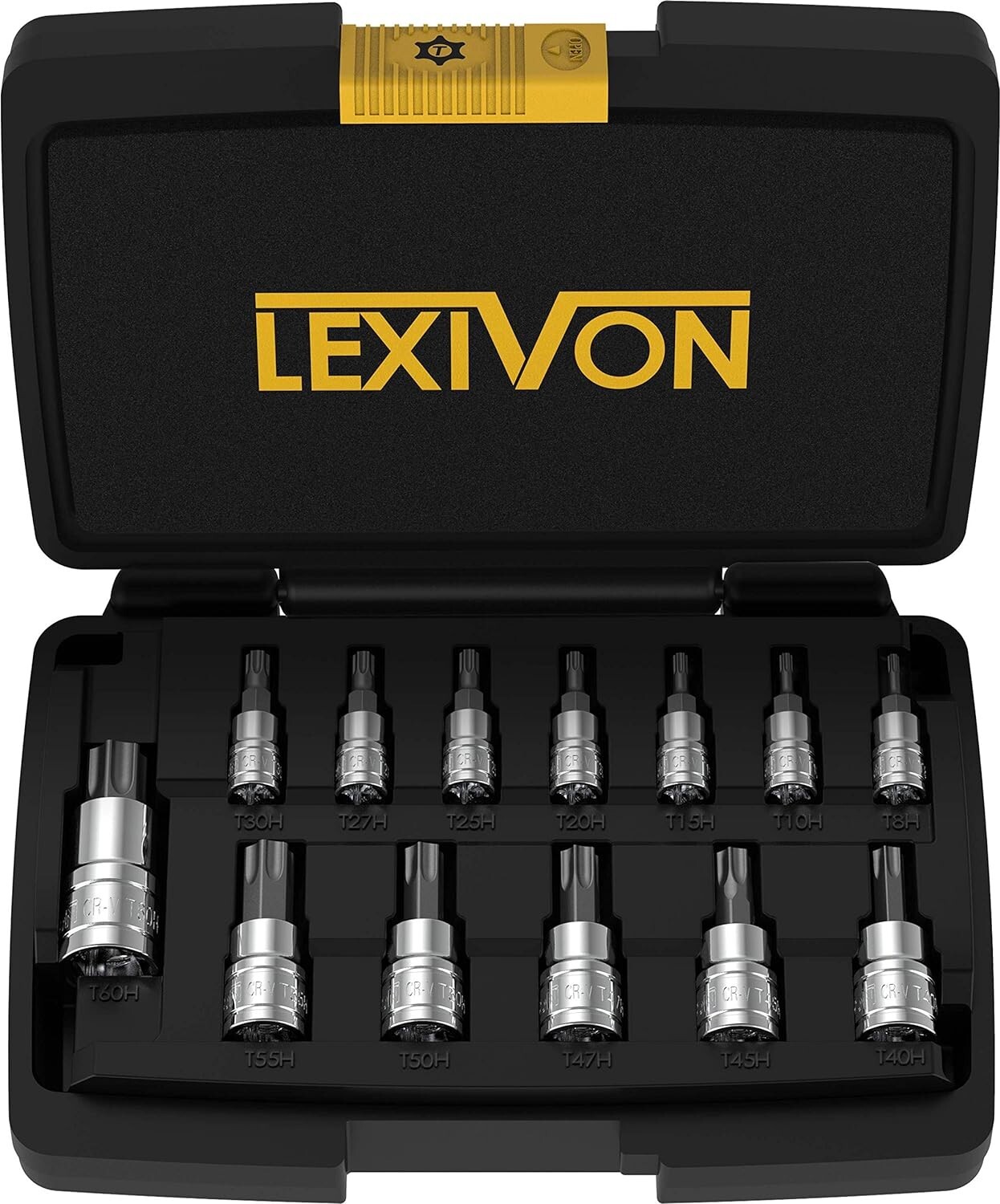 Tamper Proof Torx Bit Socket Set Premium S2 Alloy Steel Security Star T8. LX 146