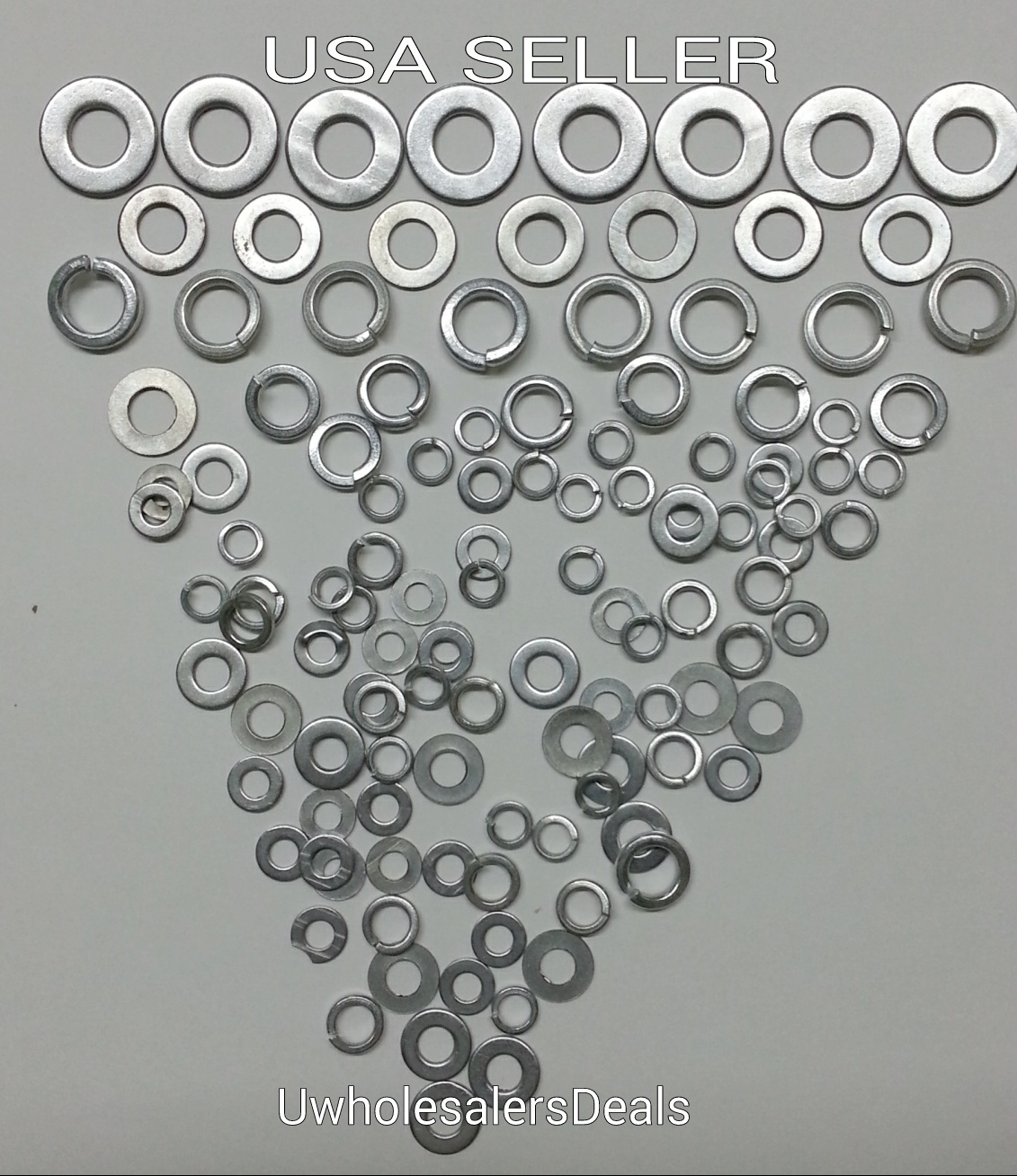 120+ Steel Washers Flat & Lock Assorted Size 1/4″ to 3/4″ (Outer Dimension) NEW