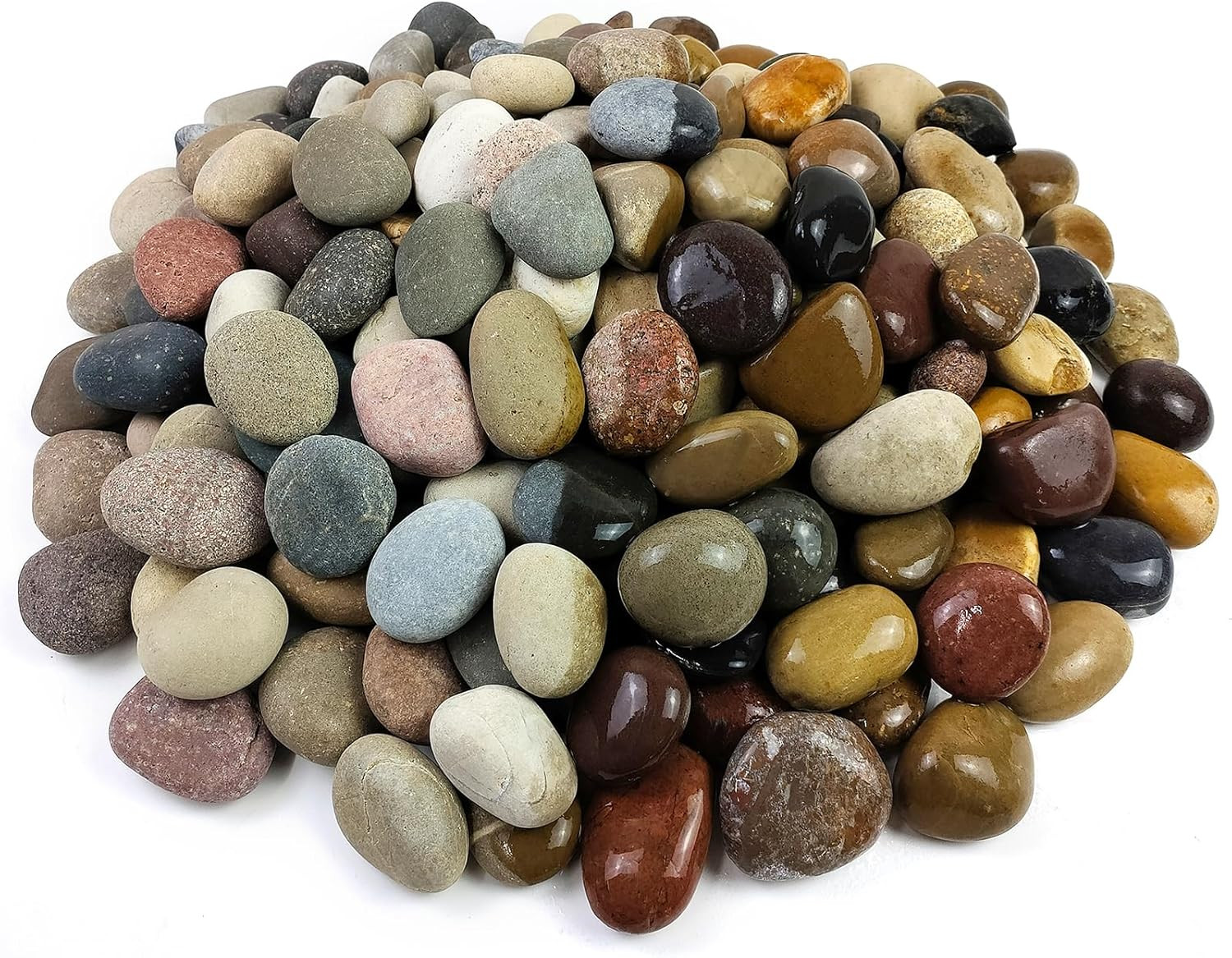 40 Lbs River Rocks for Landscaping, 1-2 Inch Decorative Stones Pebbles for Plant
