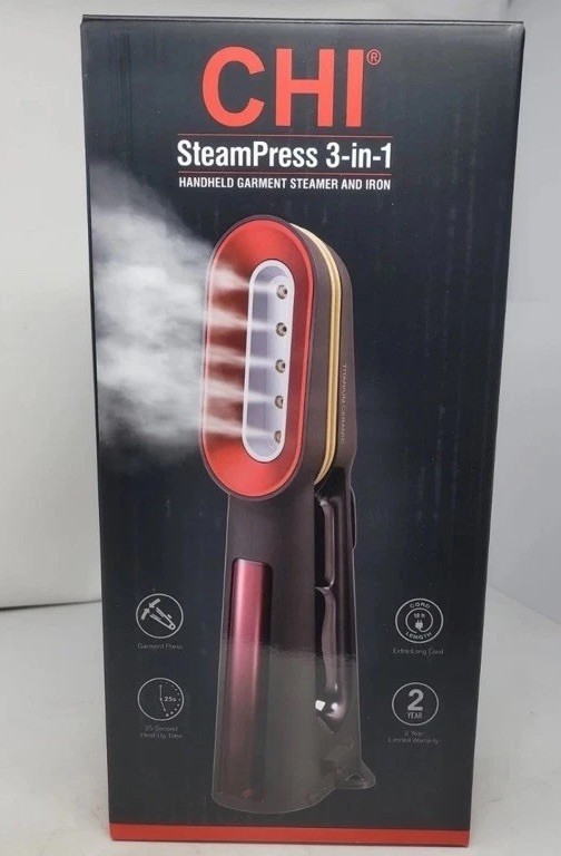 CHI SteamPress 11600 3-in-1 Handheld Garment Steamer 1500 W New