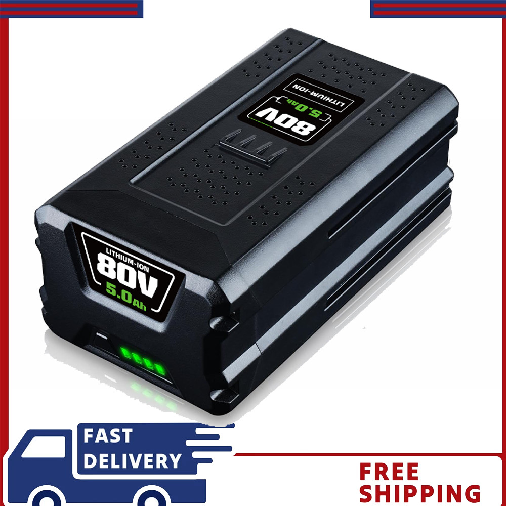 Battery 5.0Ah 80V Lithium Ion Rechargeable Li-ion BAB727 GBA80200 FOR Greenworks