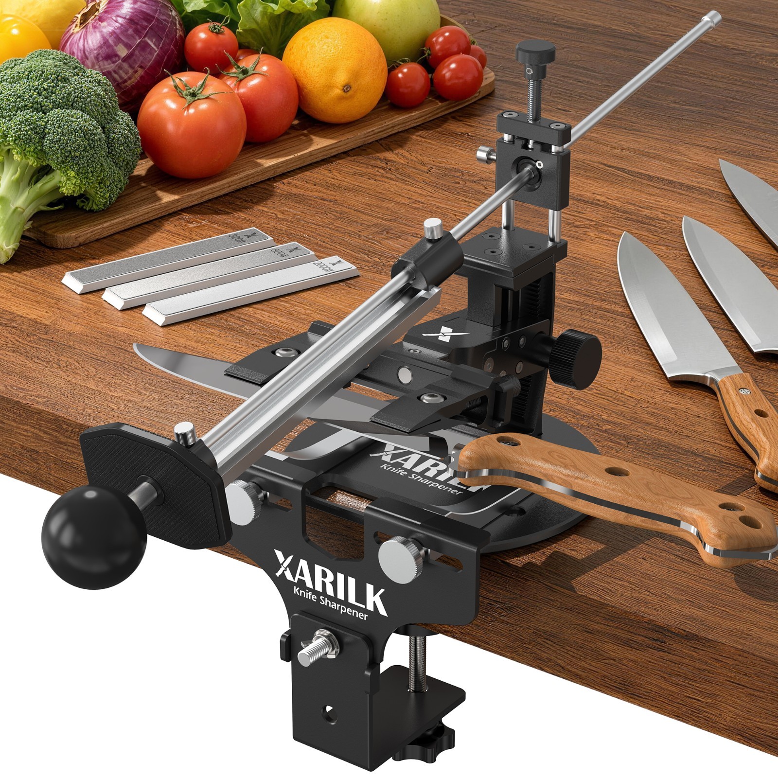 GEN4 Adjustable Guided Knife Sharpening System wIth 360° Flip Rotation