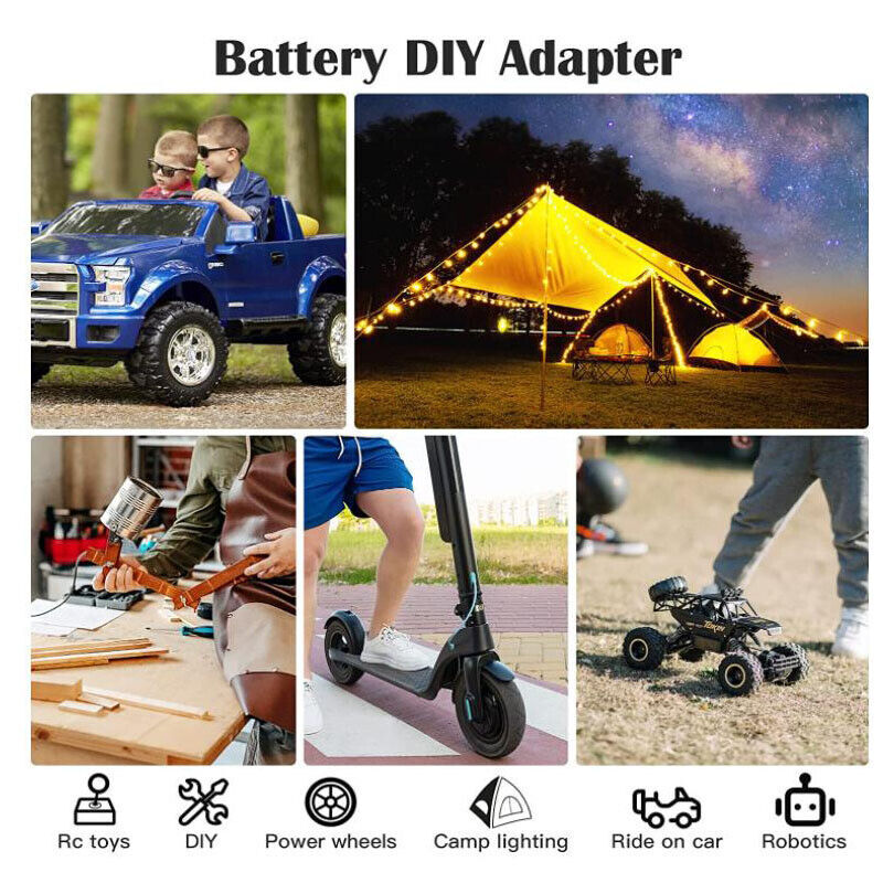NEW Power Wheels DIY Adapter Compatible With Milwaukee M18 Battery 18V Connector