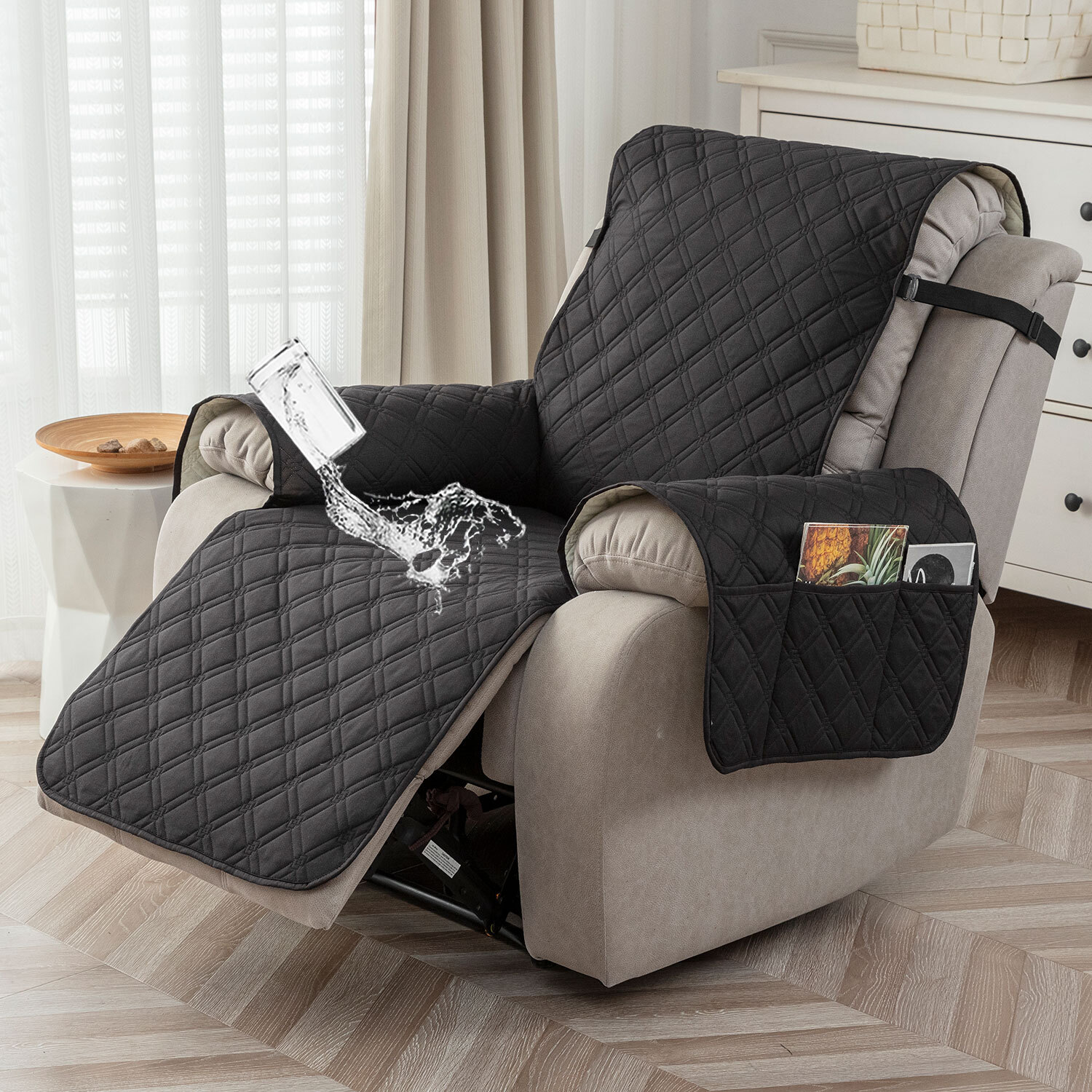 100% Waterproof Recliner Chair Cover Non Slip Recliner Covers for Recliner Chair