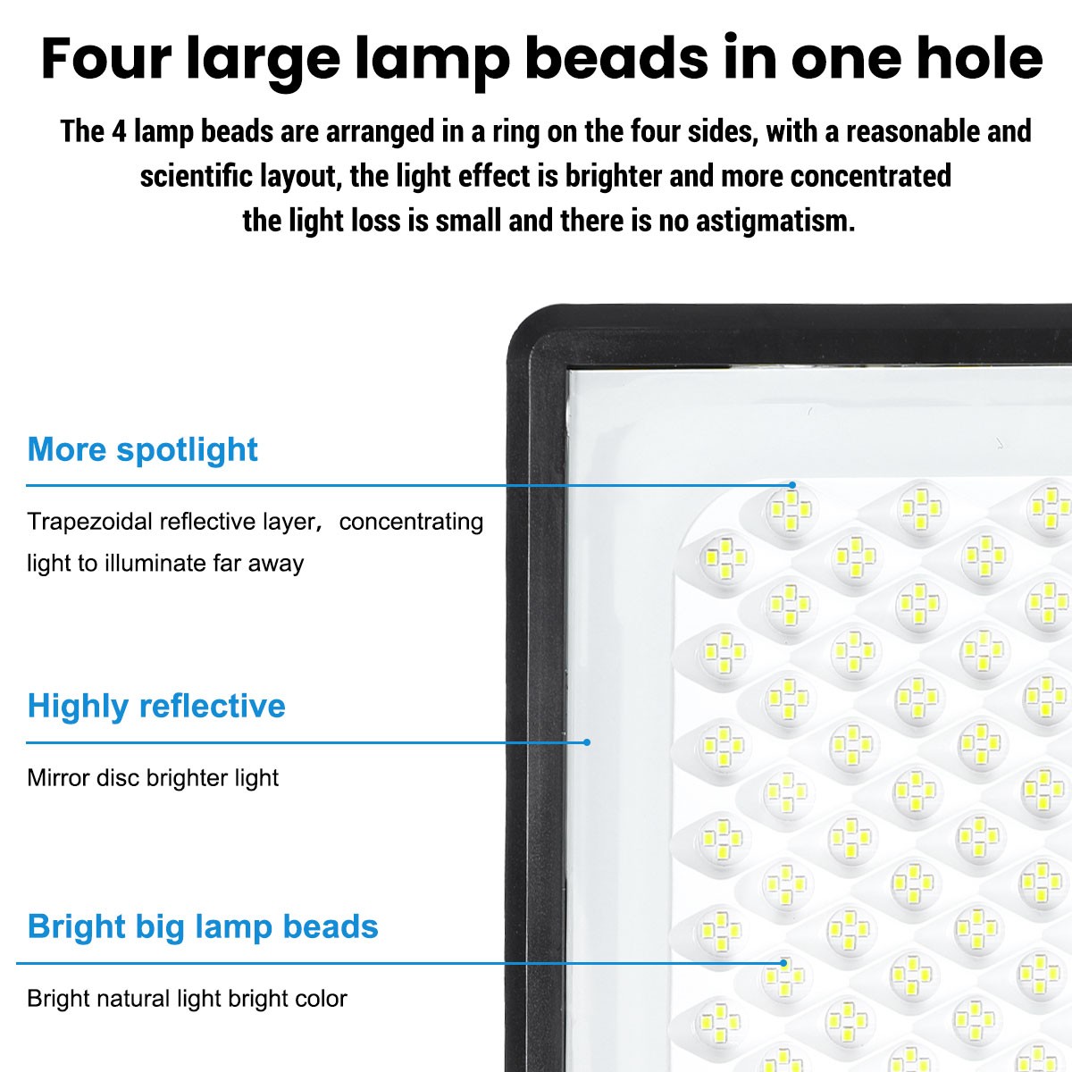 2000W LED Solar Flood Lights Outdoor Street Light Dusk to Dawn Flood Wall Lamp