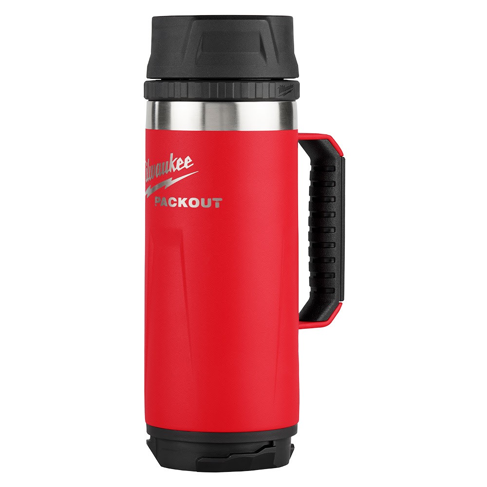 Milwaukee 48-22-8394R PACKOUT 18oz Insulated Mug w/ Sip Lid Red