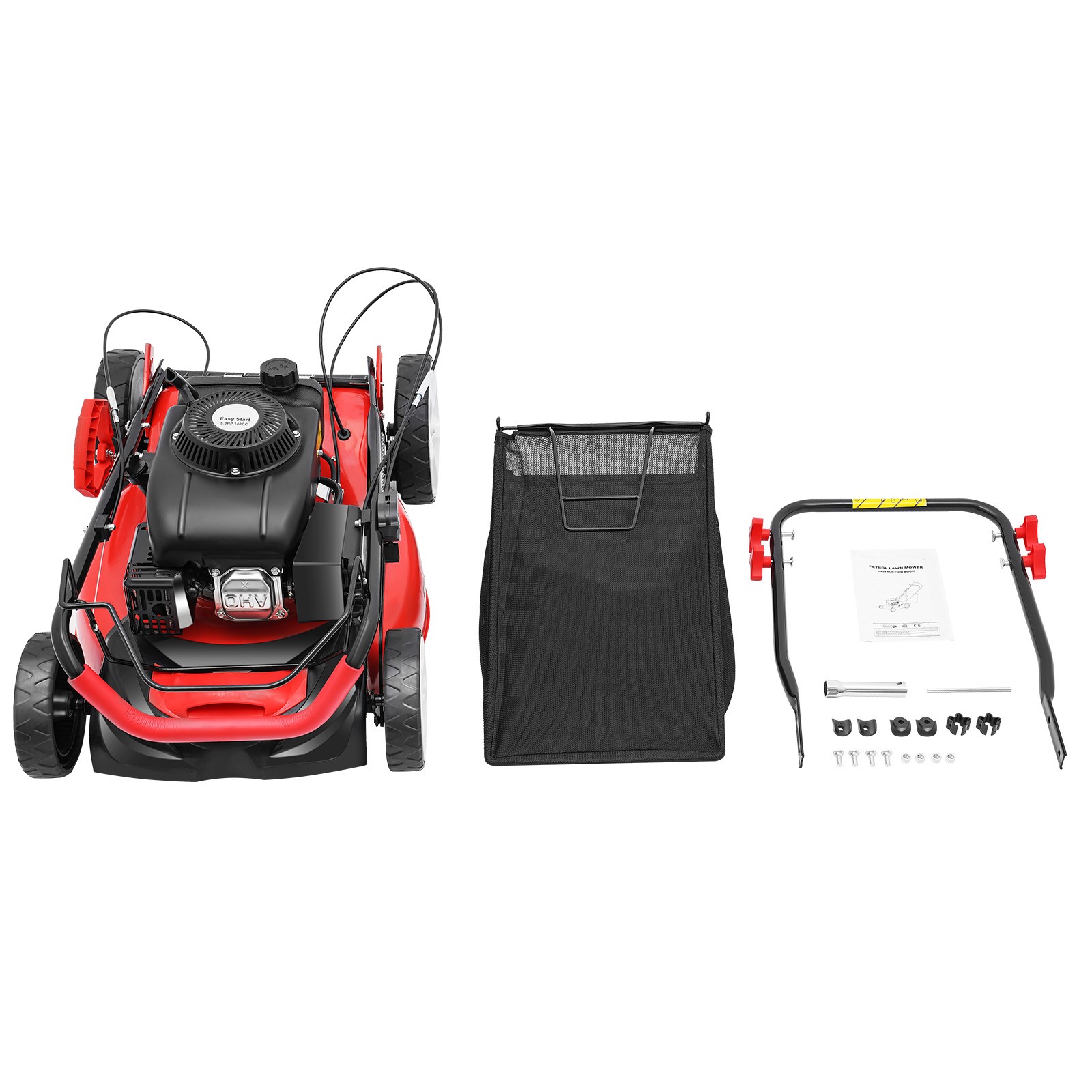 Self-Propelled Gas Powered Lawn Mower with Bagger with 4-Stroke Engine 20” 140CC