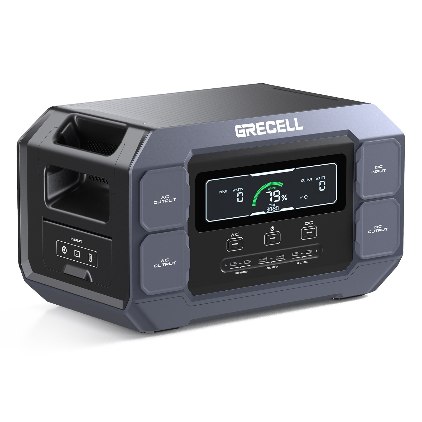 GRECELL 2200W Continuous / 4800W Peak Portable Power Station ( USED)