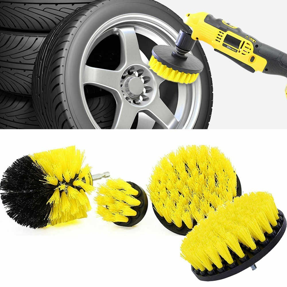 3PCS Drill Brush Power Scrubber Drill Attachments For Carpet Tile Grout Cleaning