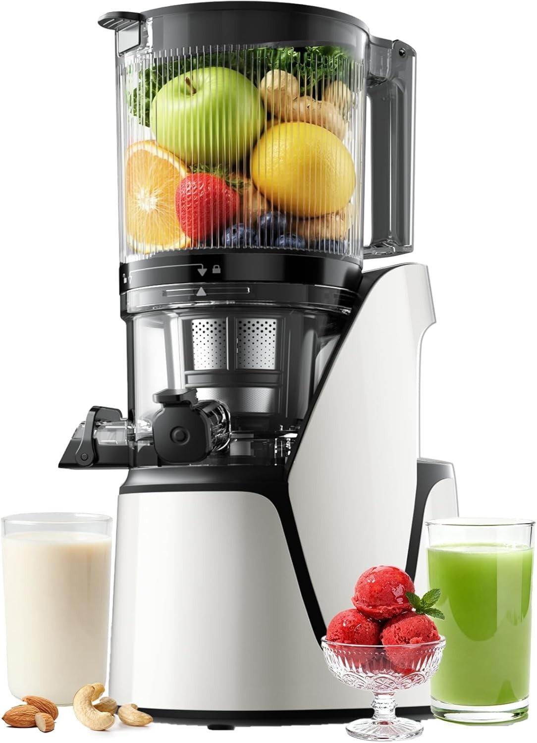 High-Performance Cold Press Juicer: 250W Motor, 100oz with Dishwasher Safe Parts