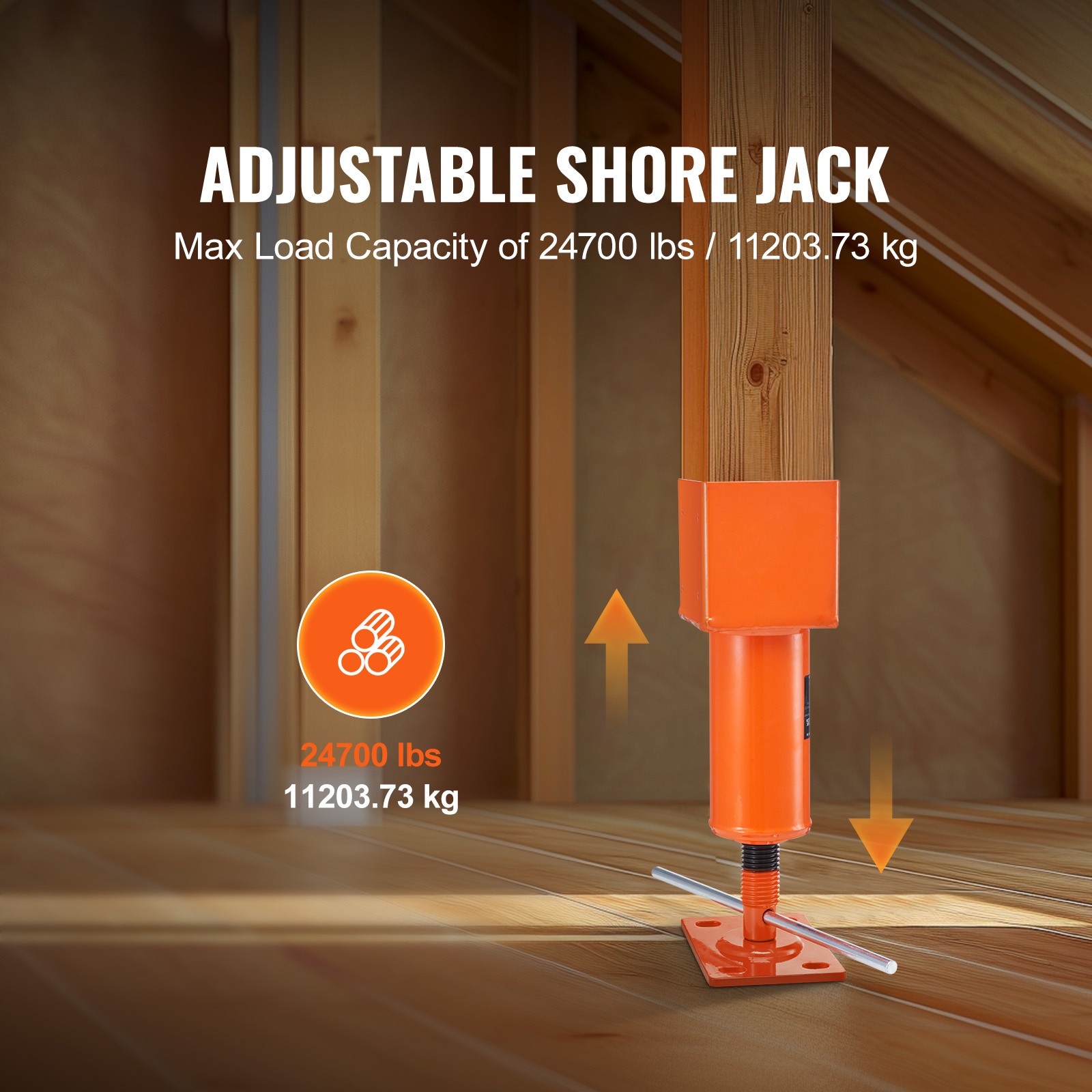 VEVOR Adjustable Shore Lift Stand Floor Roof Beam 4″x4″ House Leveling Jack Post