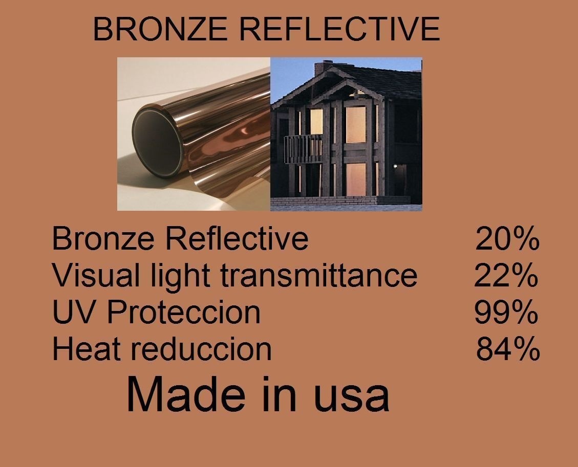 Architectural Window Solar Bronze Film 20% Home Tint Residential 60″ x 100 Feet