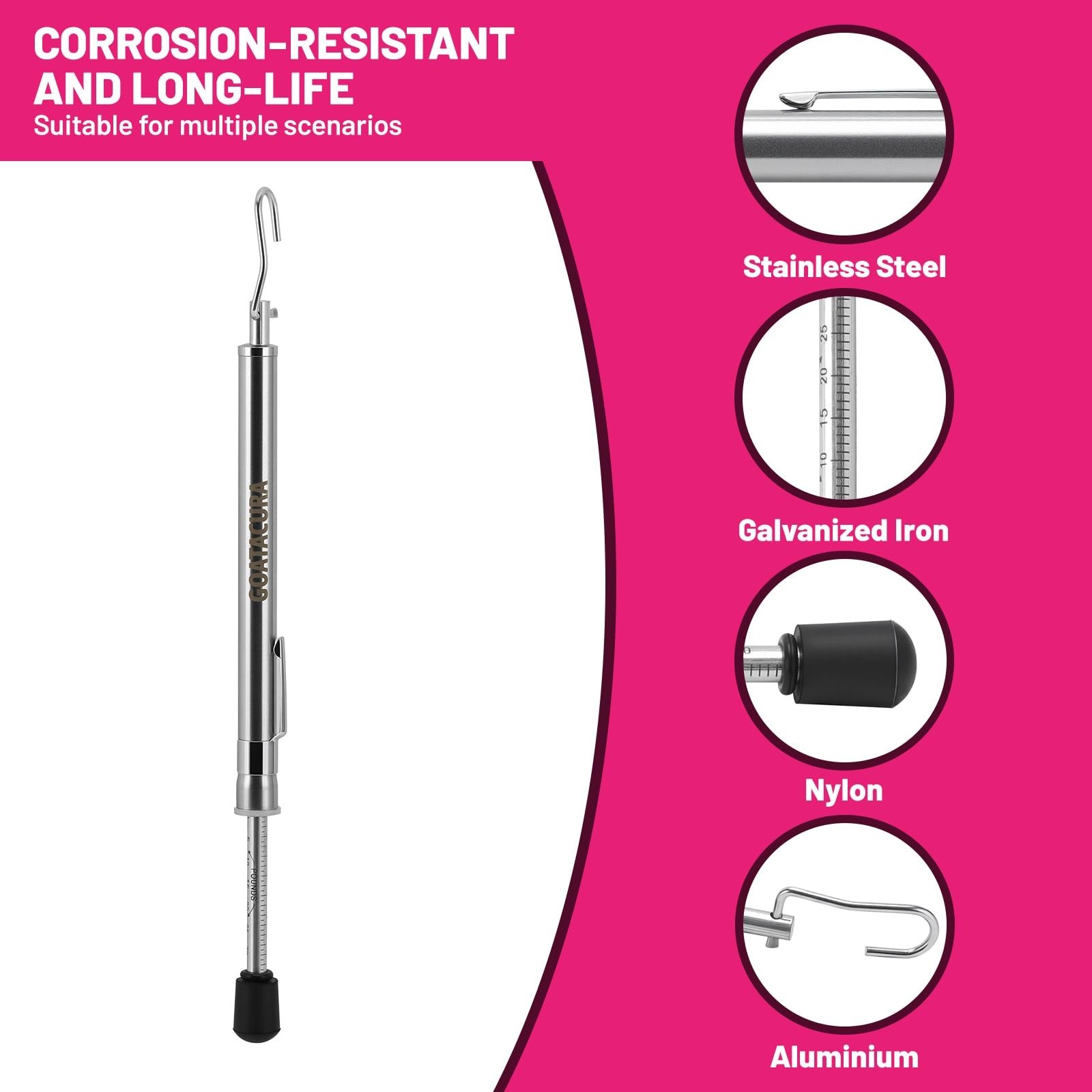 Push-Pull Door Pressure Gauge, 0-35LBS/16KG, ADA & Fire Code Compliant, Stain…
